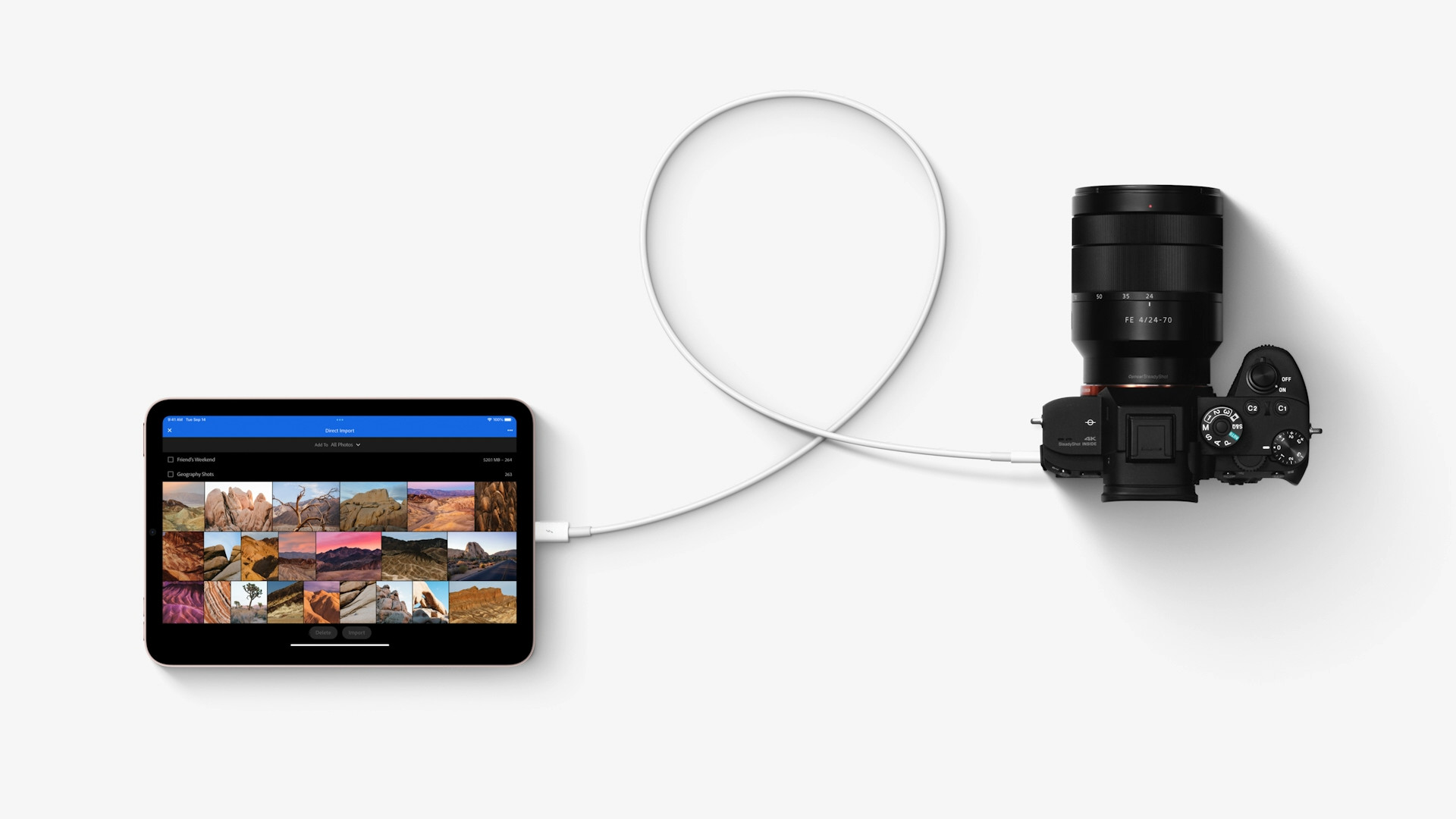 tablet camera connection