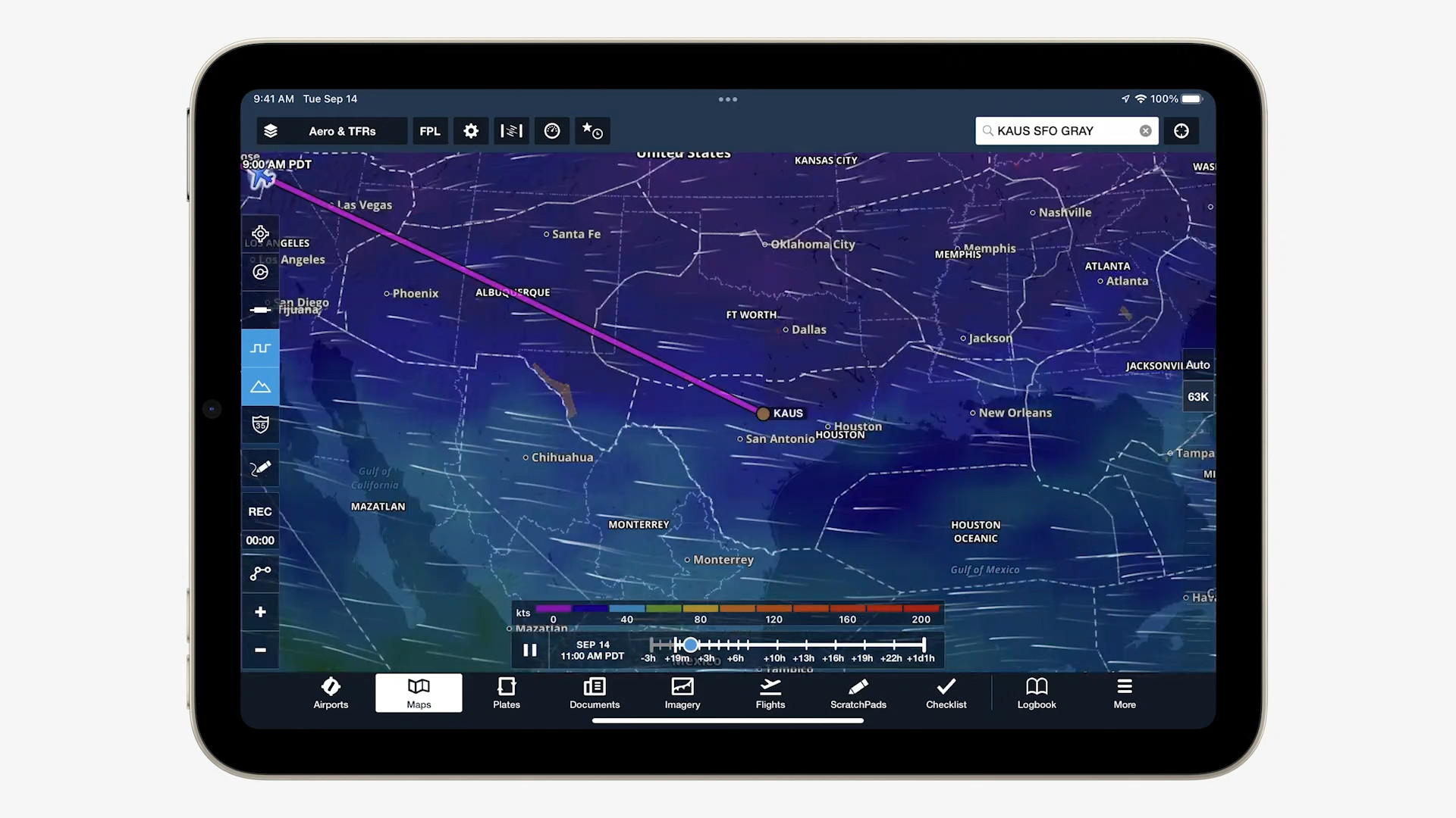 tablet weather map display