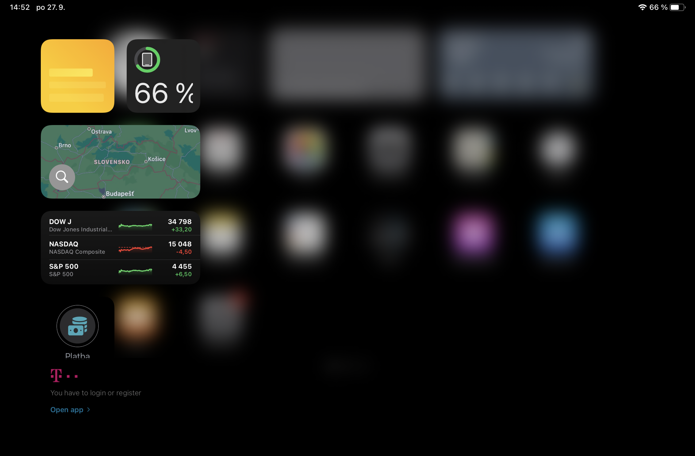 tablet widgets and battery status