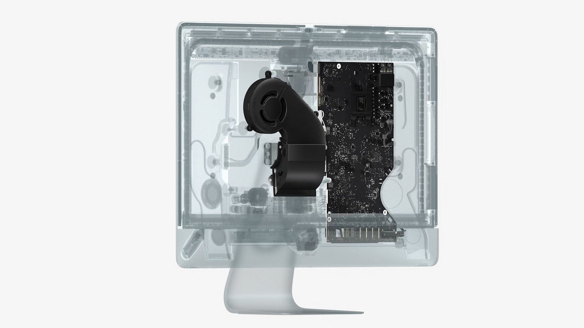 transparent imac front view