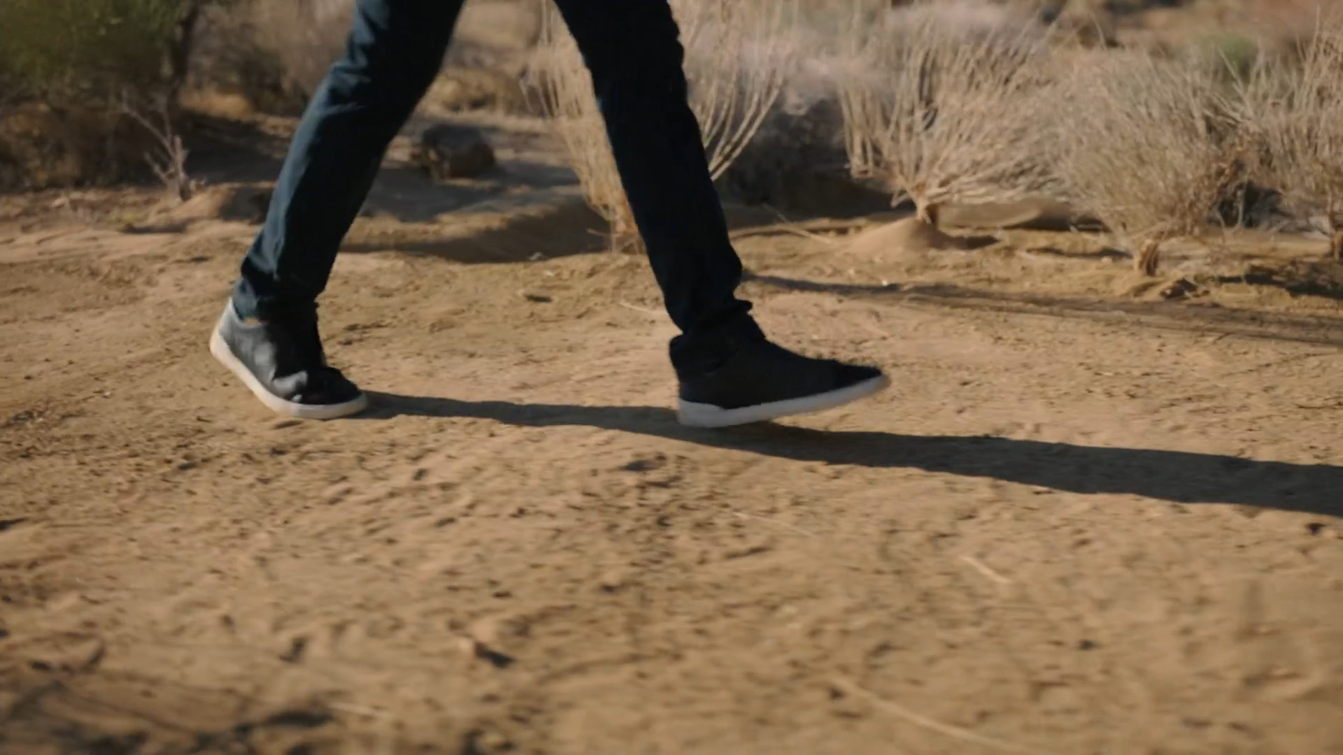 walking in desert terrain