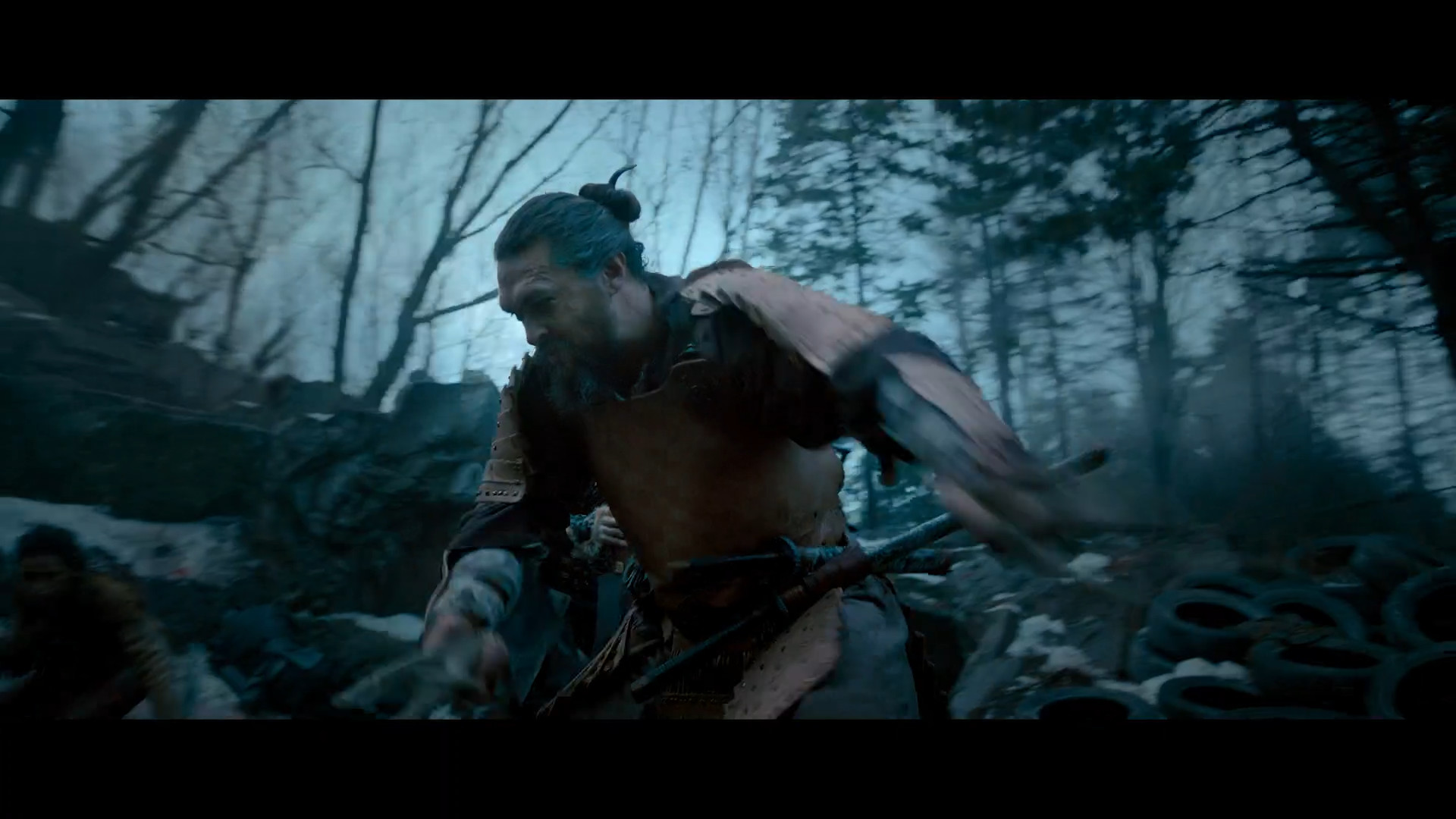 warrior in forest battle