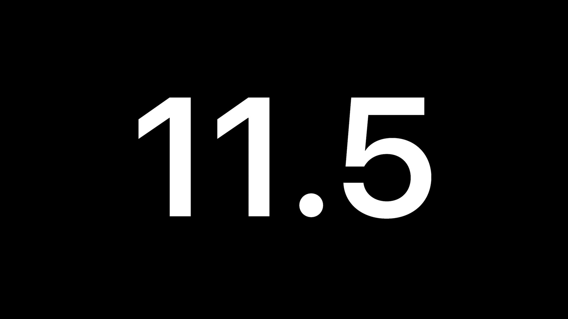 white numbers on black background