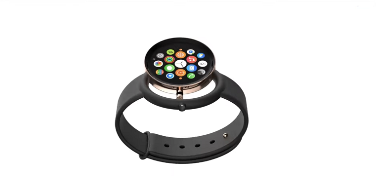 Koncept kulatých Apple Watch