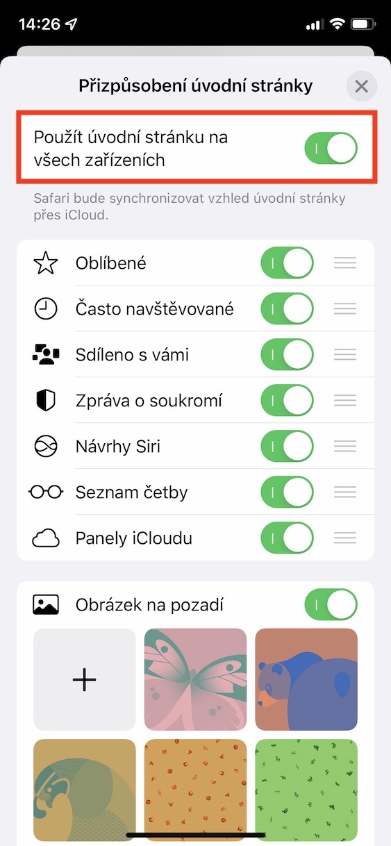 safari_ios15_synchronizace_uvodni_stranky3 ios 15 synchronizace úvodní stránky safari