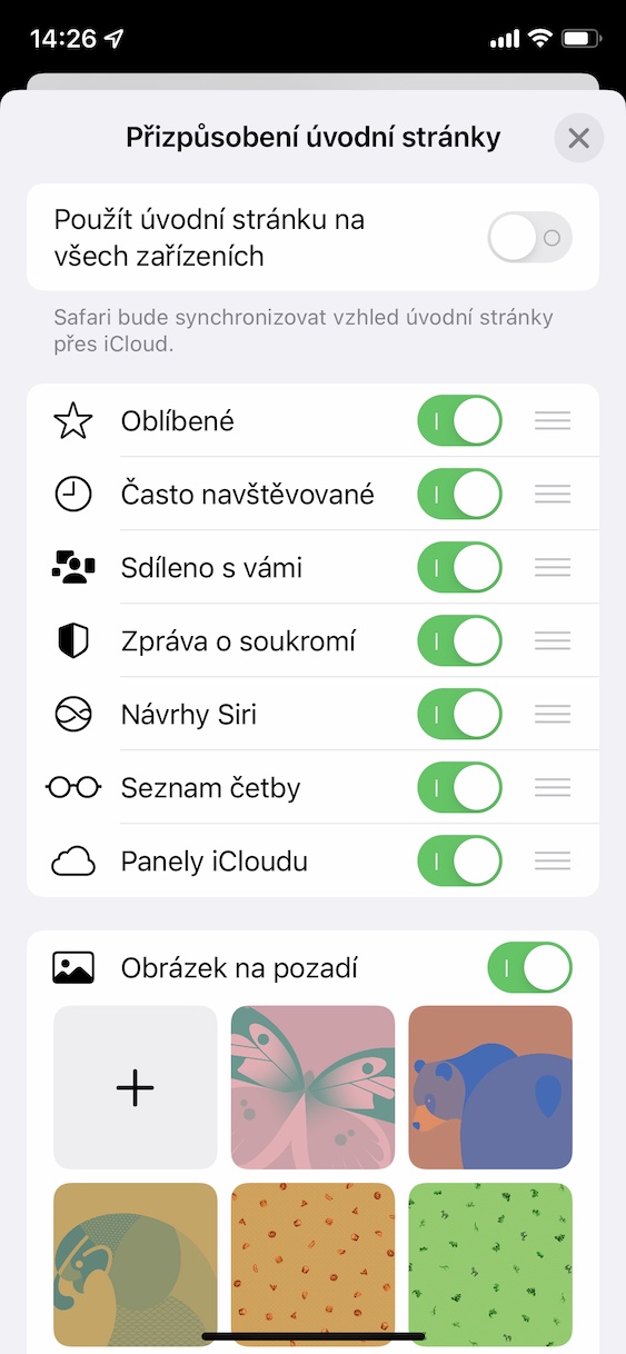 safari_ios15_synchronizace_uvodni_stranky4 ios 15 synchronizace úvodní stránky safari