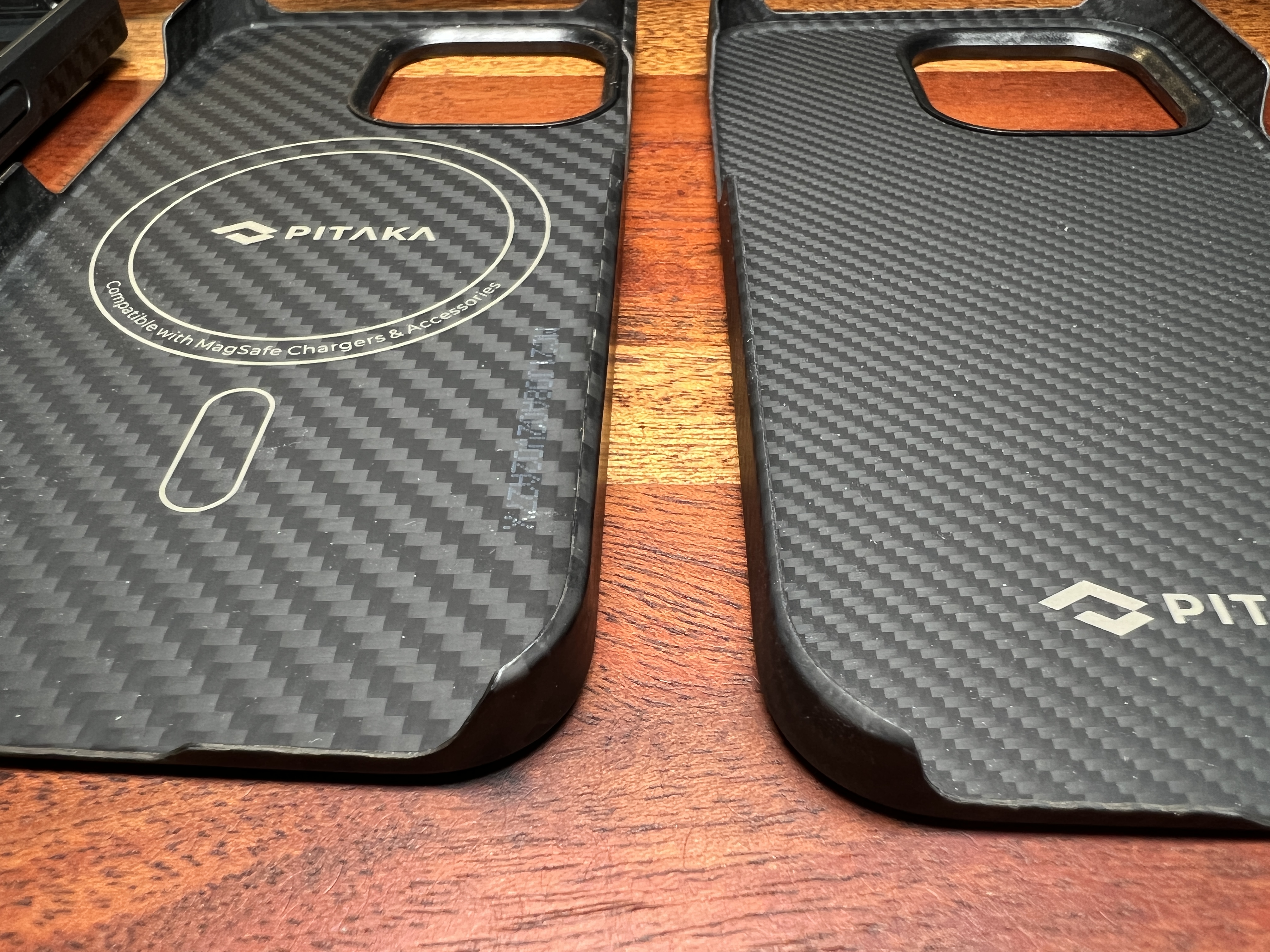 carbon fiber phone cases side by side