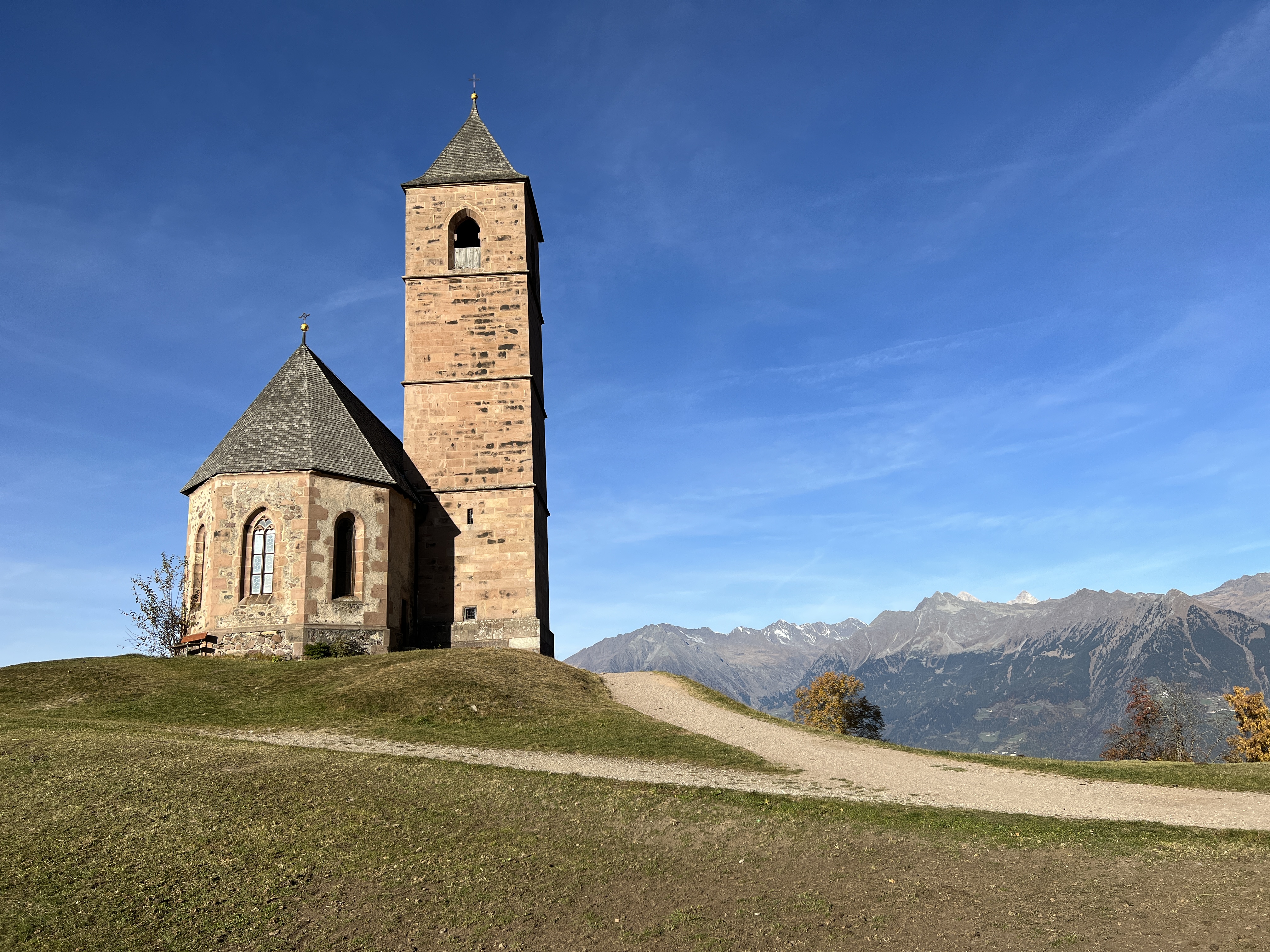 church closeup mountain view