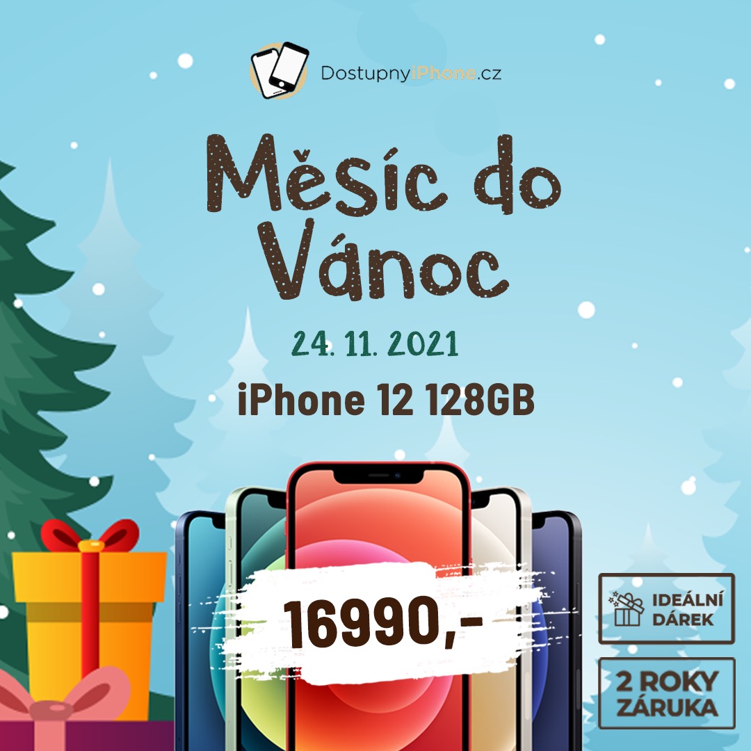 Dostupný iPhone: Měsíc do Vánoc – iPhone 12 128GB za 16 990 Kč