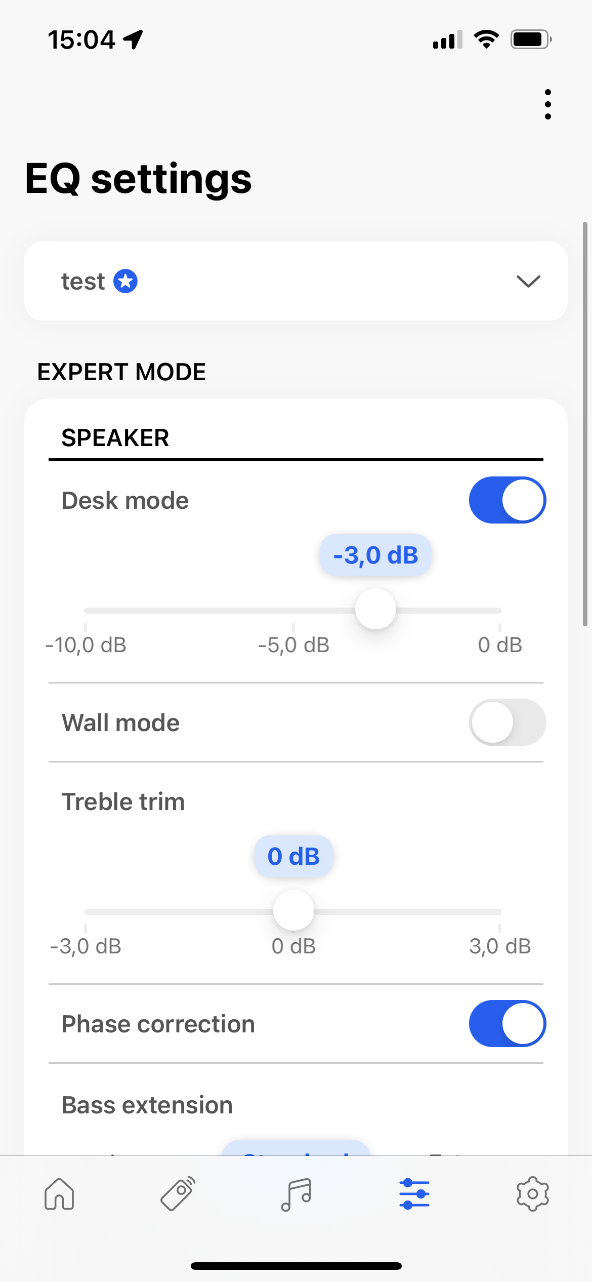 eq settings expert mode