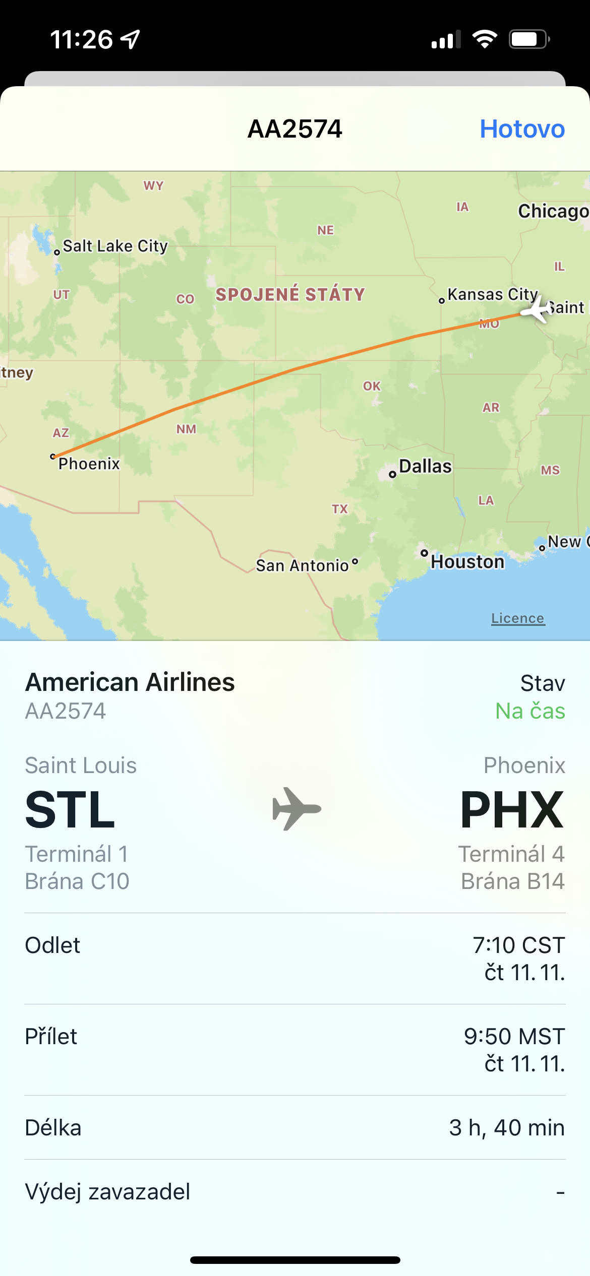 flight map saint louis phoenix