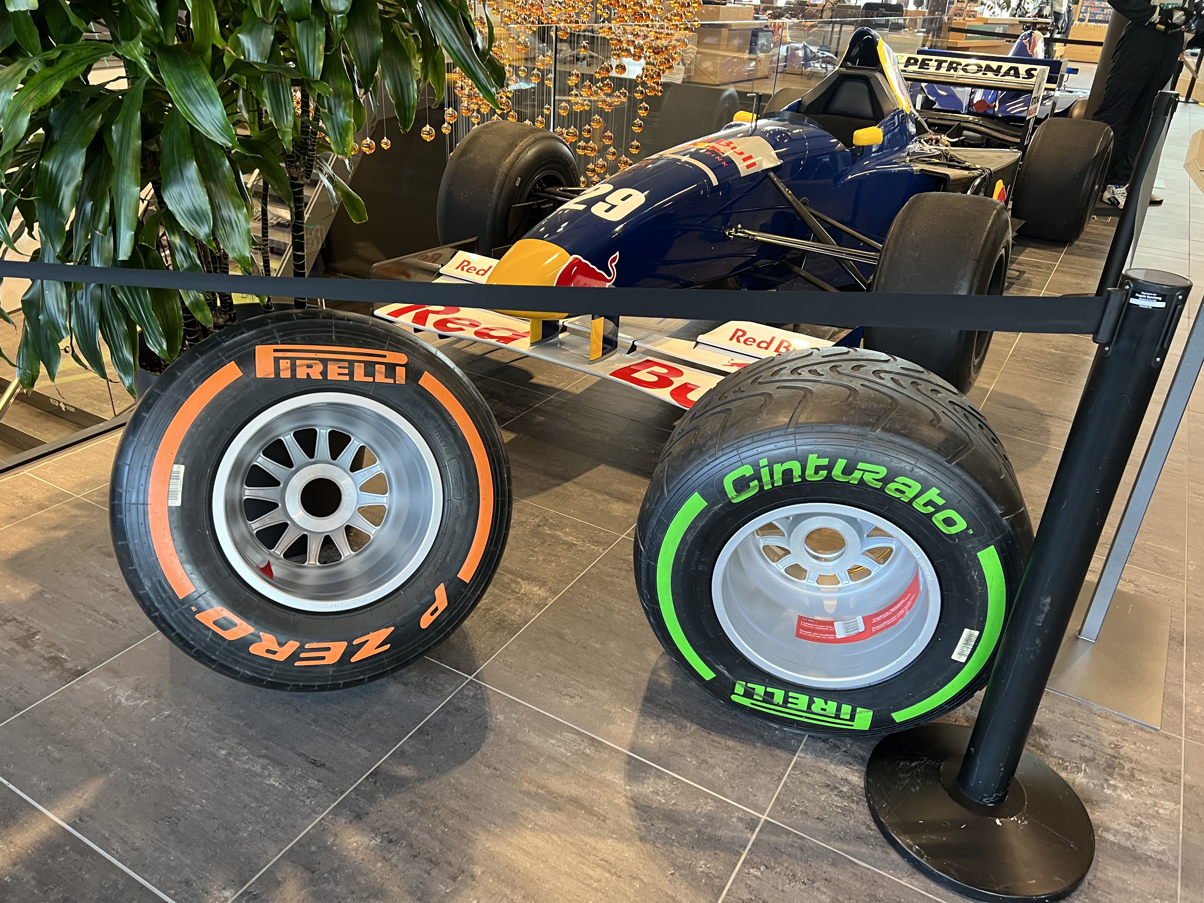 formula one car with tires