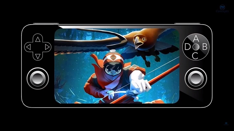 herní telefon Apple koncept