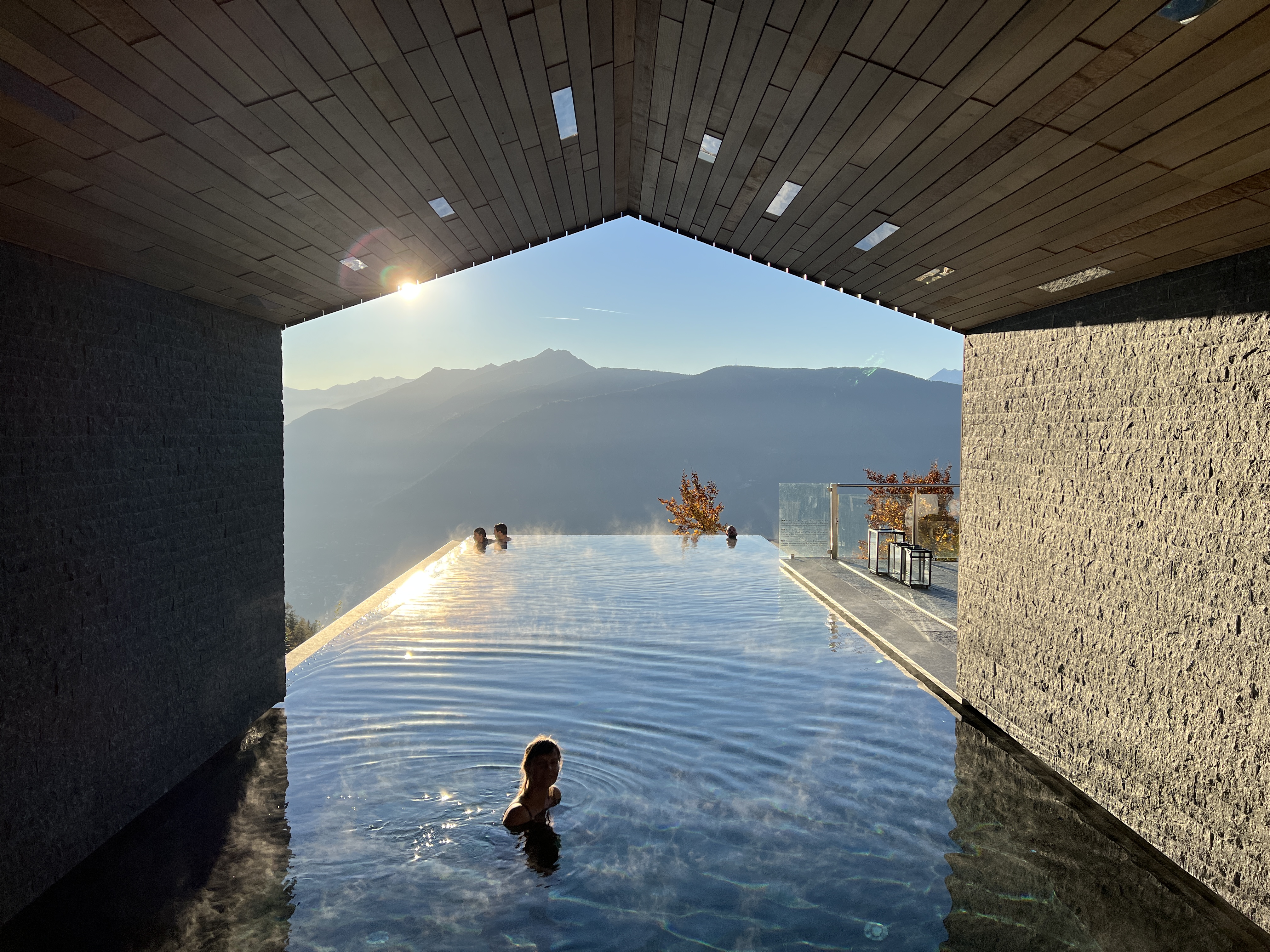 indoor pool mountain view