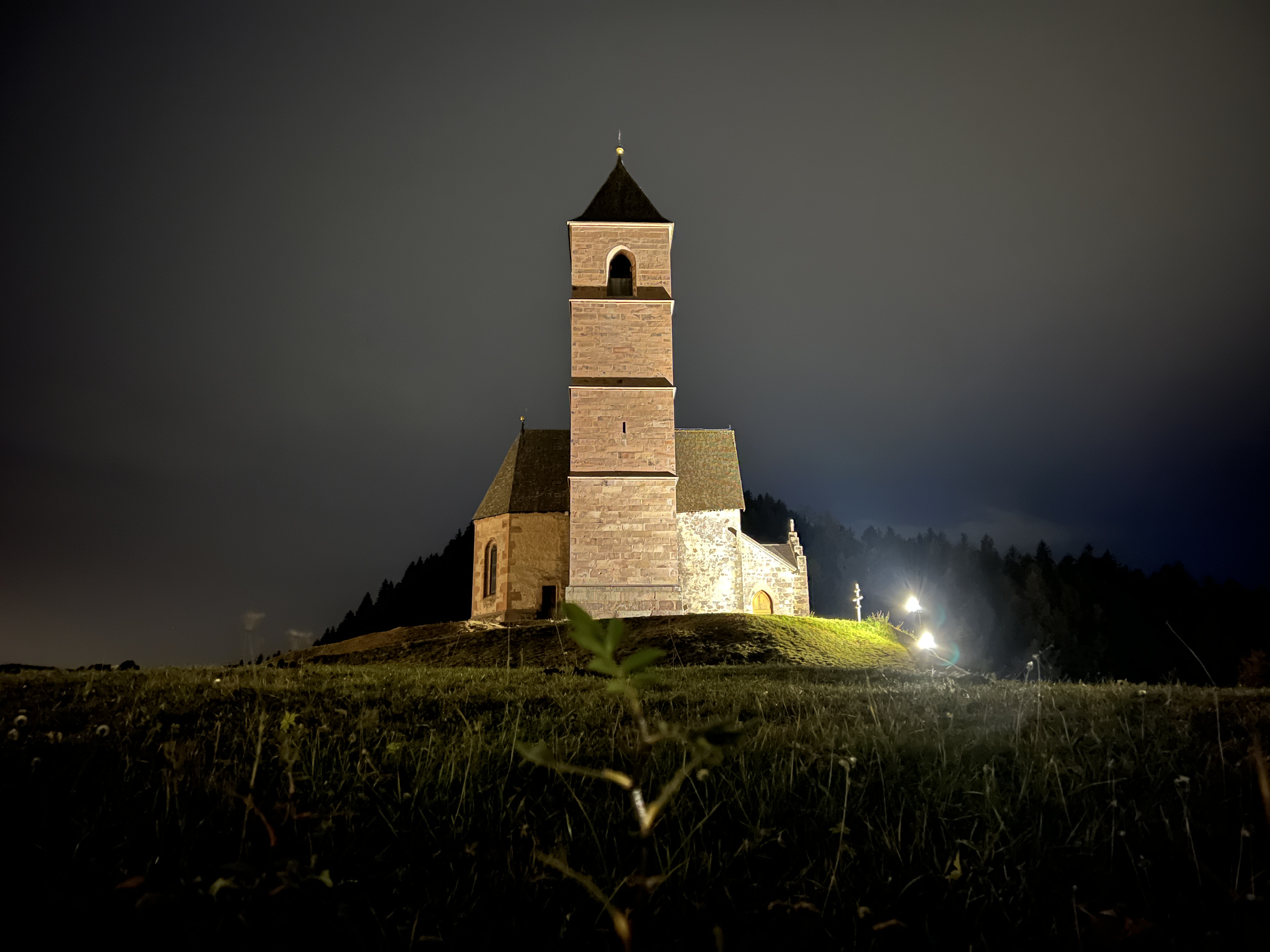 night view of church