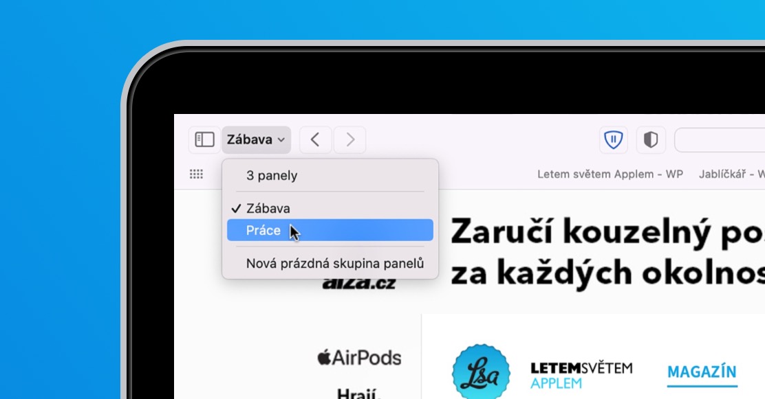 skupiny panelu macos monterey fb