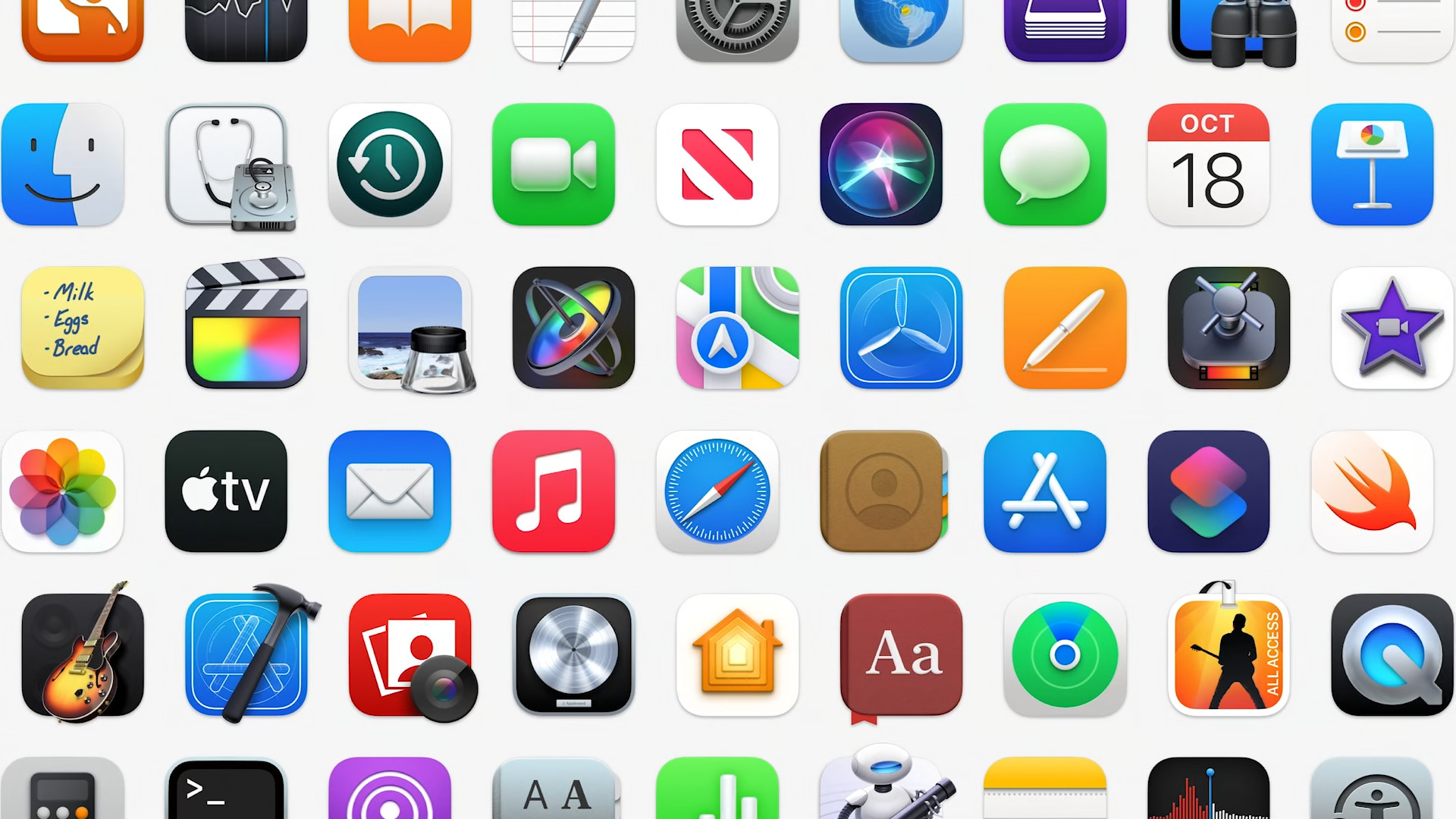 app icons grid