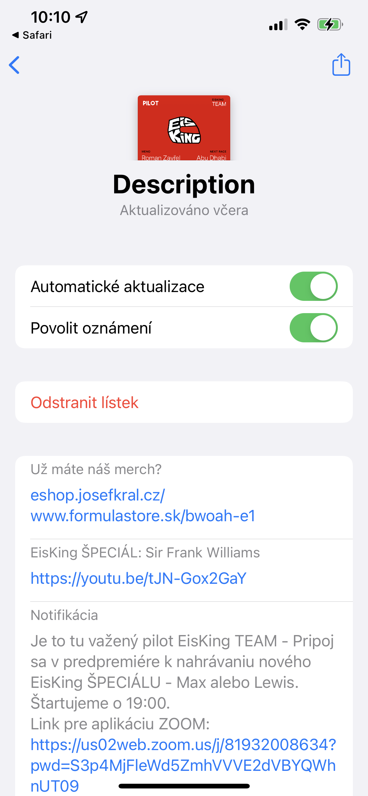 app settings screen
