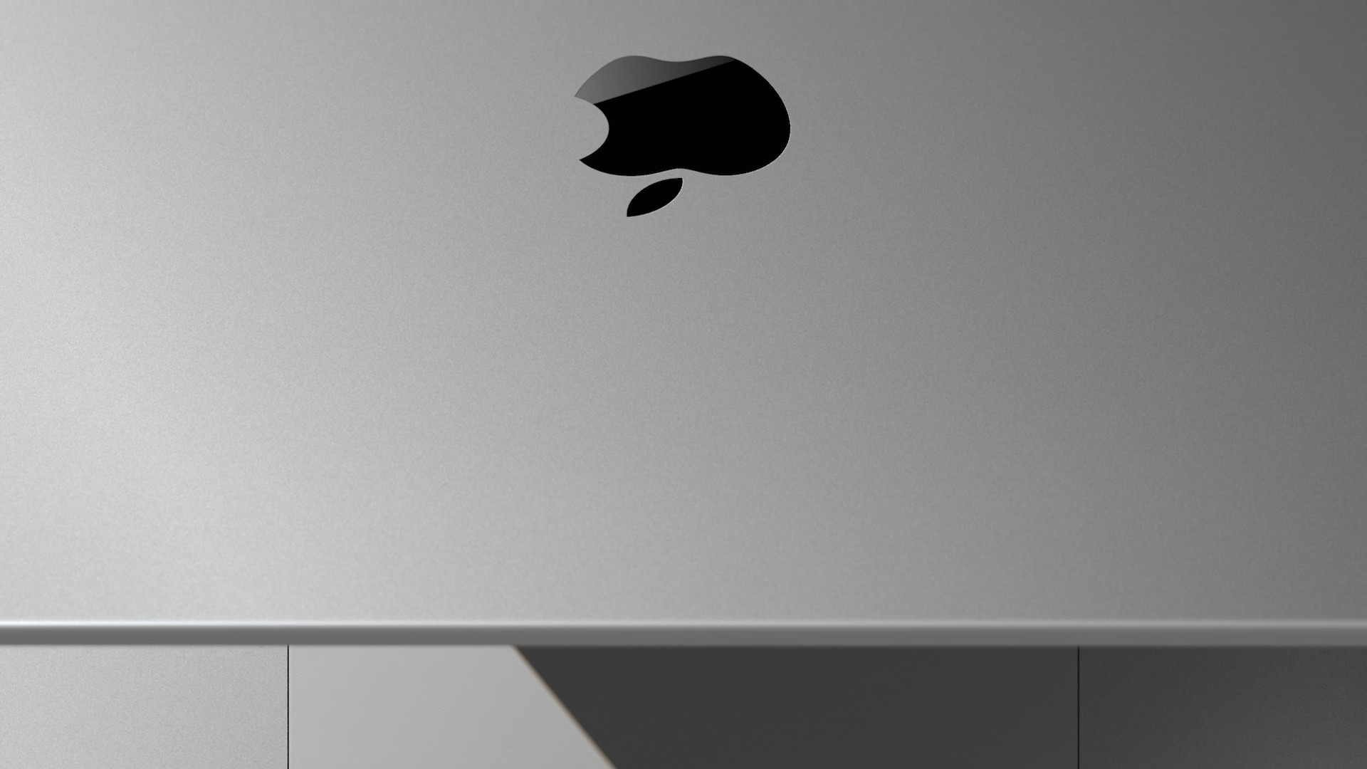 apple logo on metallic surface