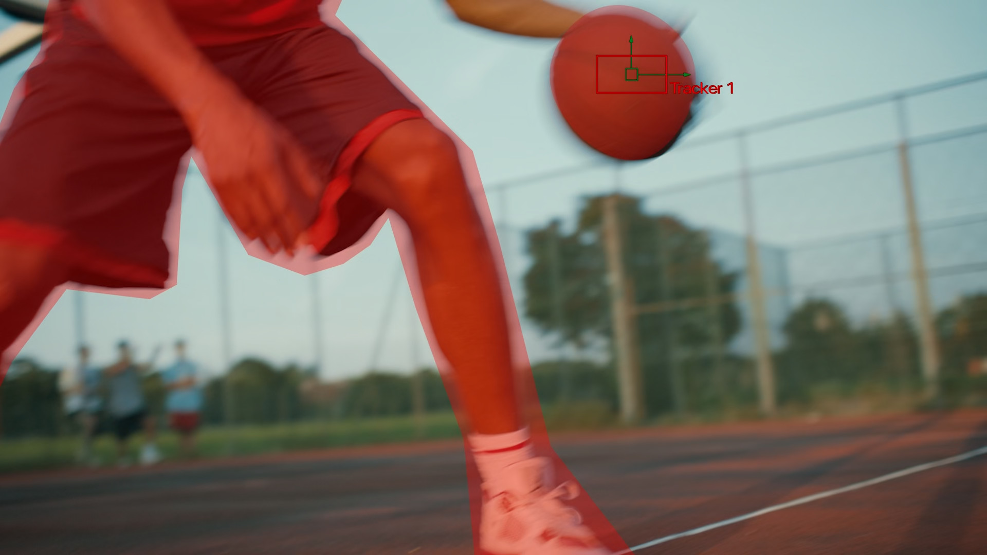basketball dribble closeup