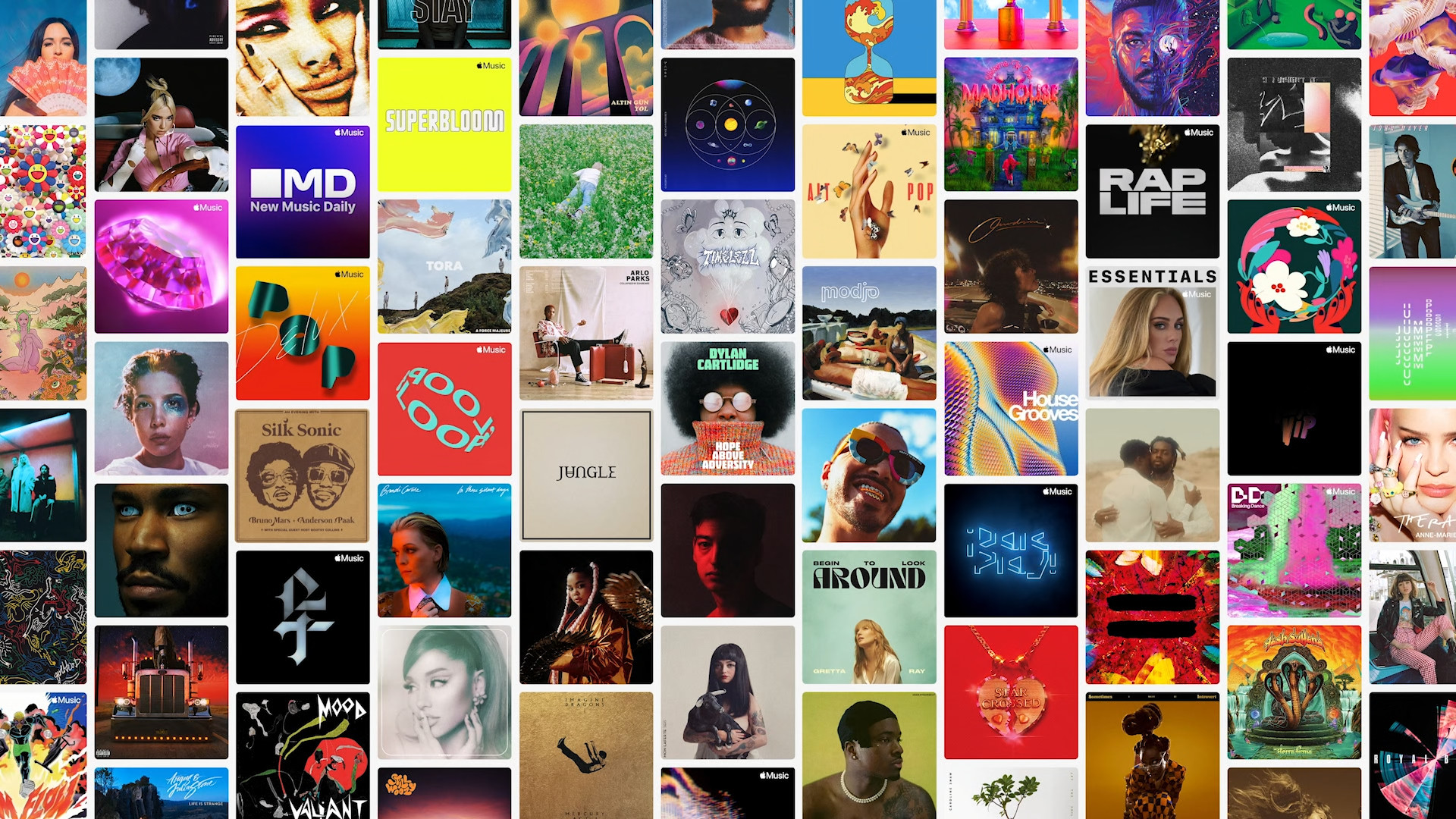 collage of music album covers