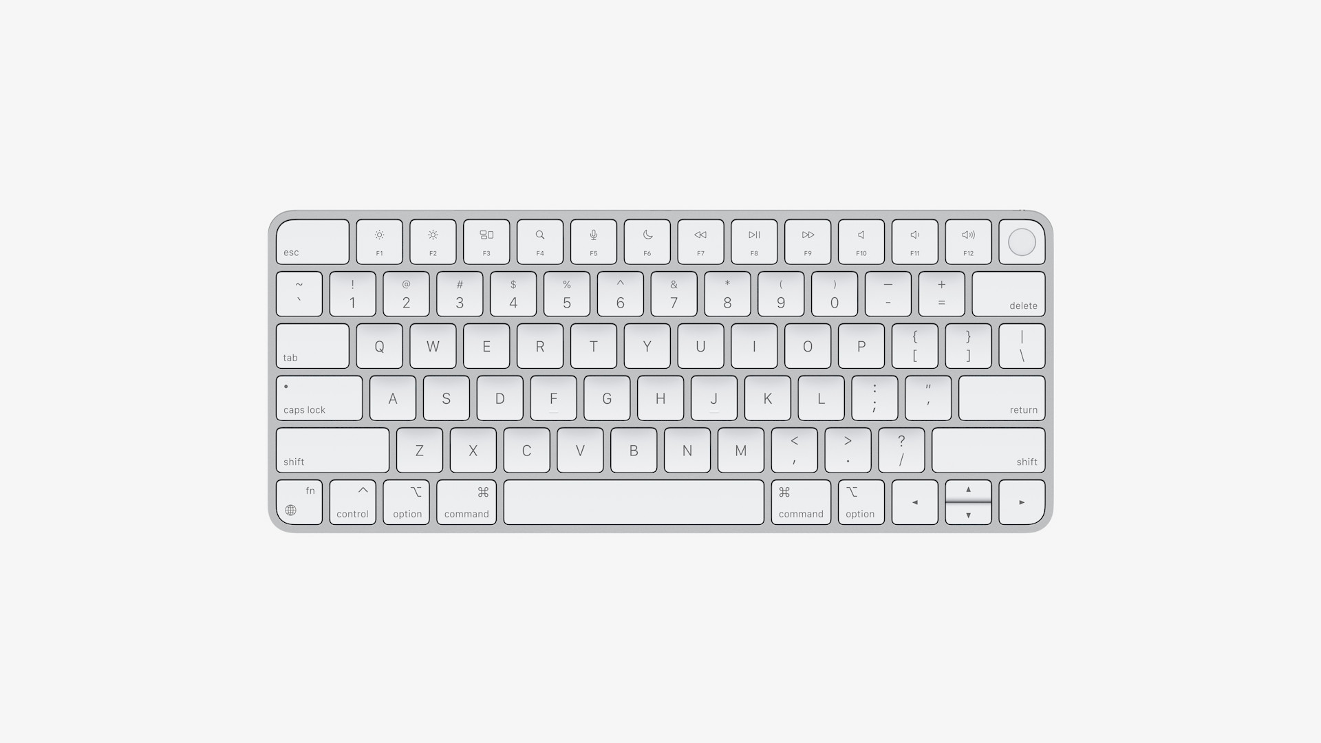compact white keyboard