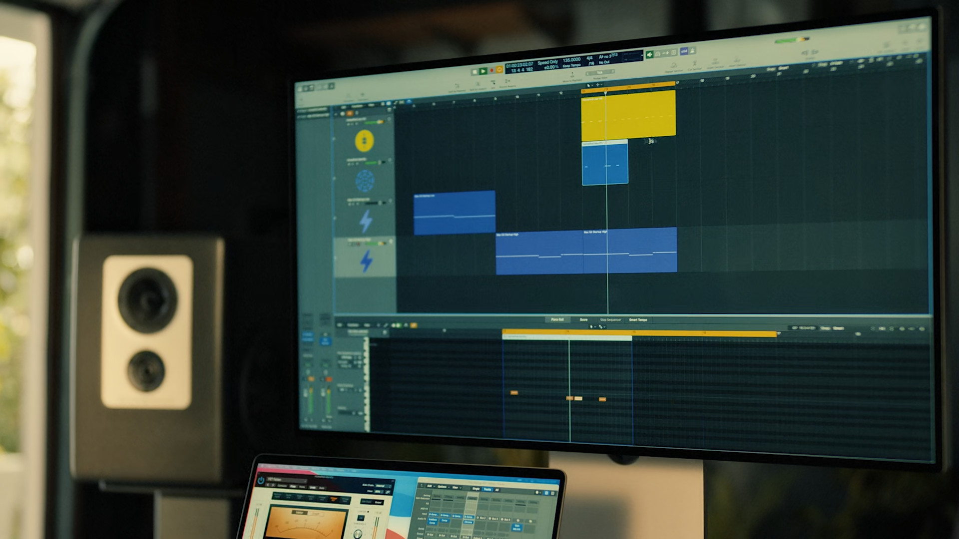 dual monitor music editing