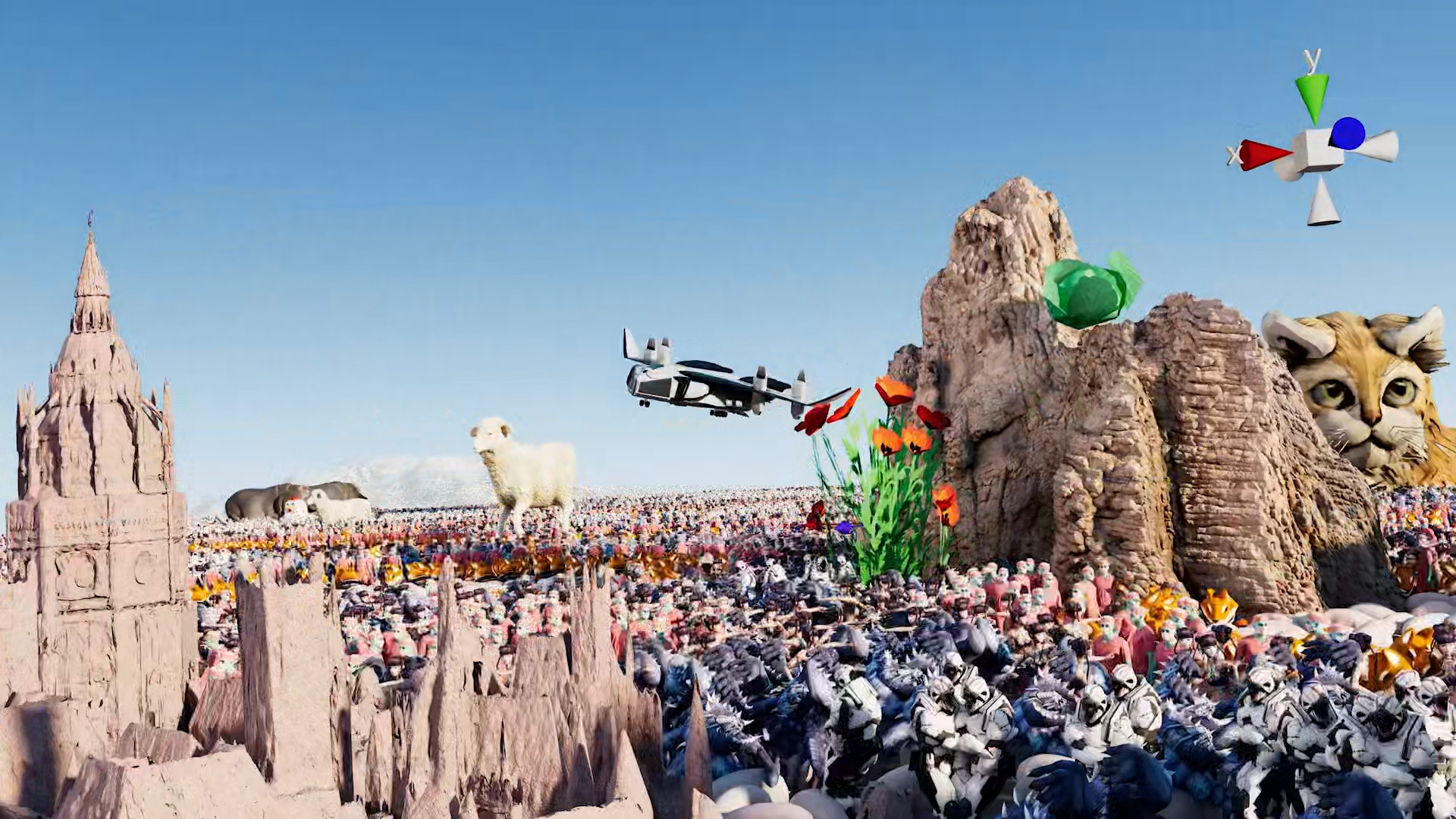 fantasy landscape animals