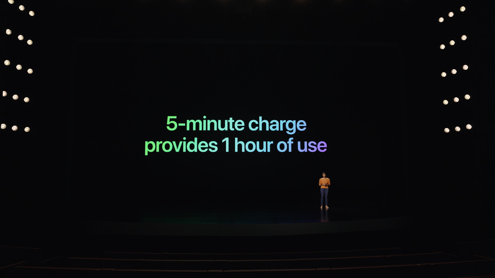 five minute charge one hour use