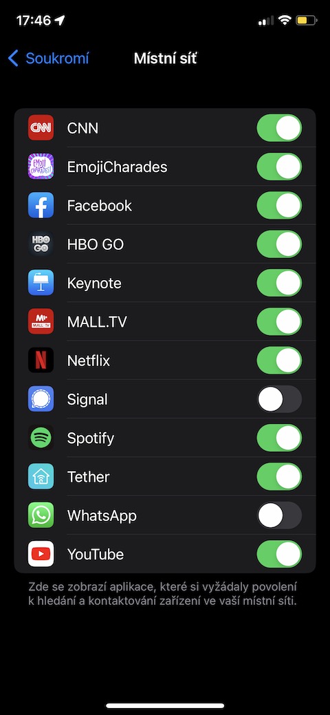 iOS 15 access to the local network
