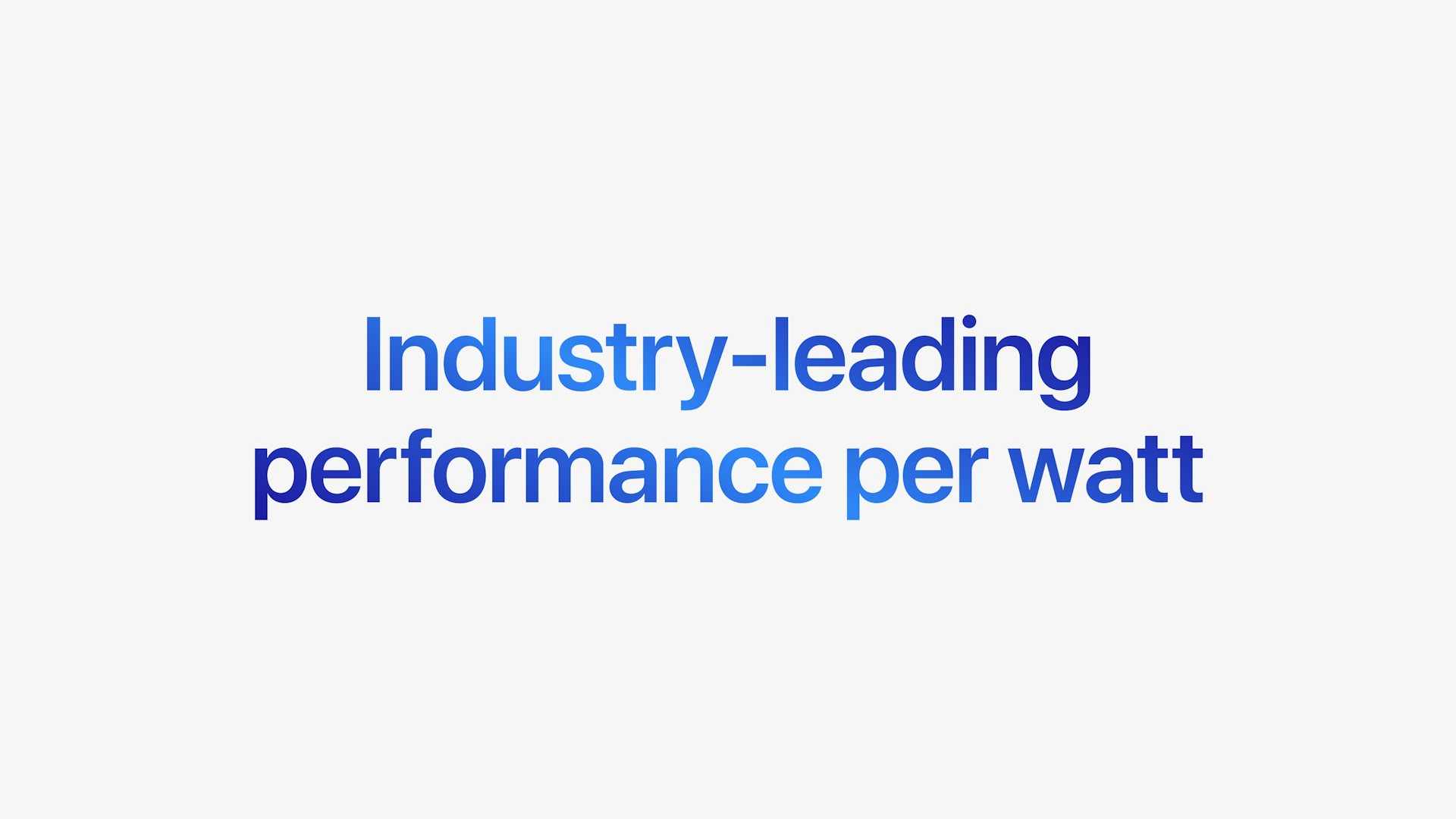industry leading performance
