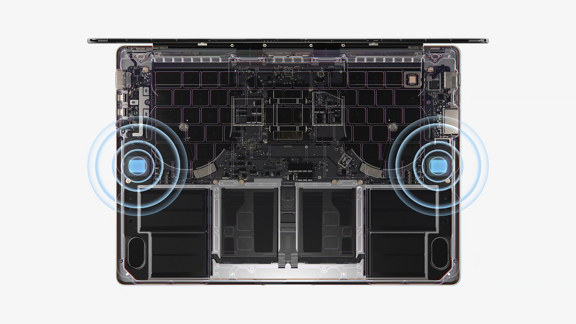 laptop internal view speaker system