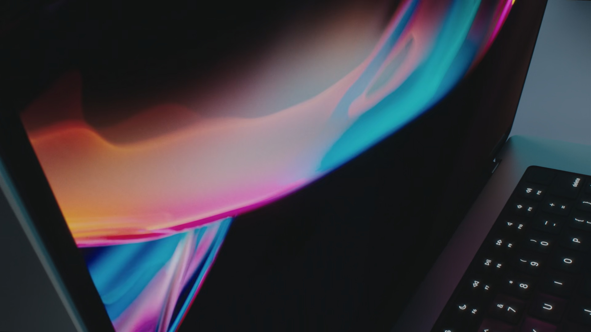 laptop screen colorful display