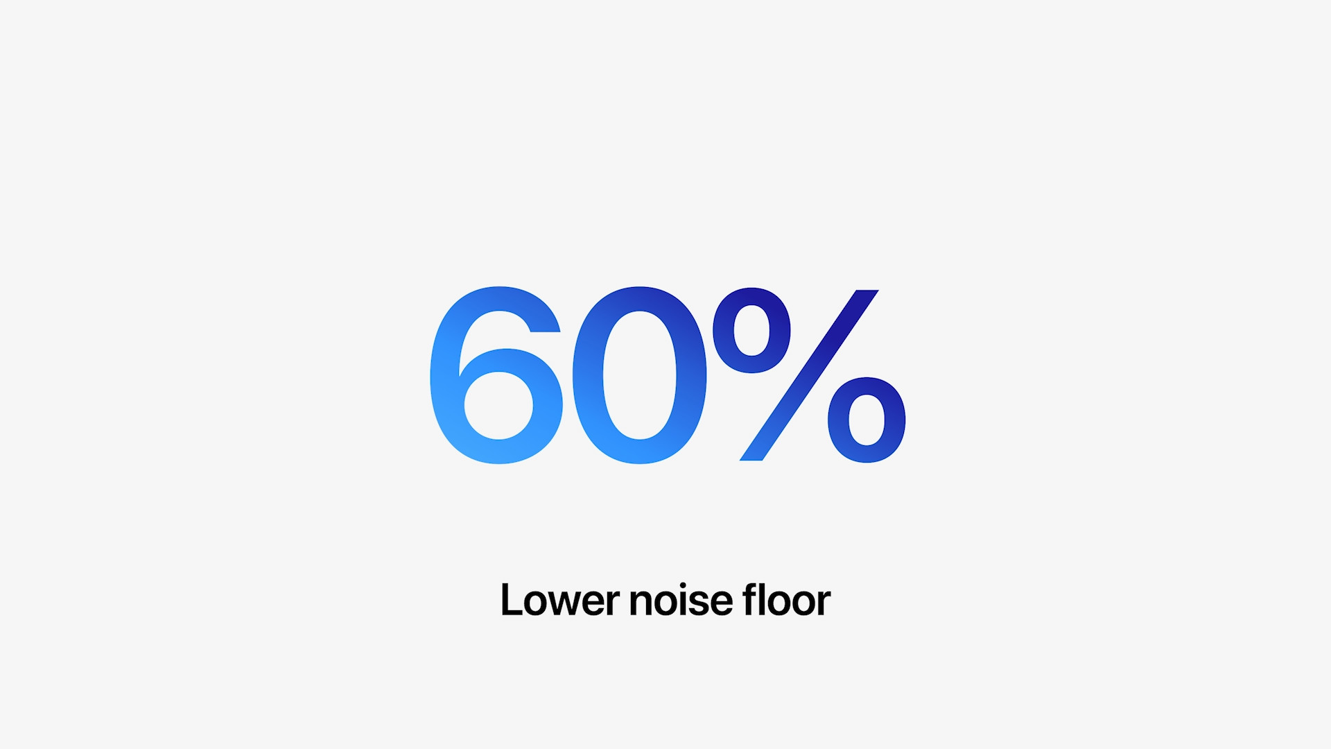 lower noise floor