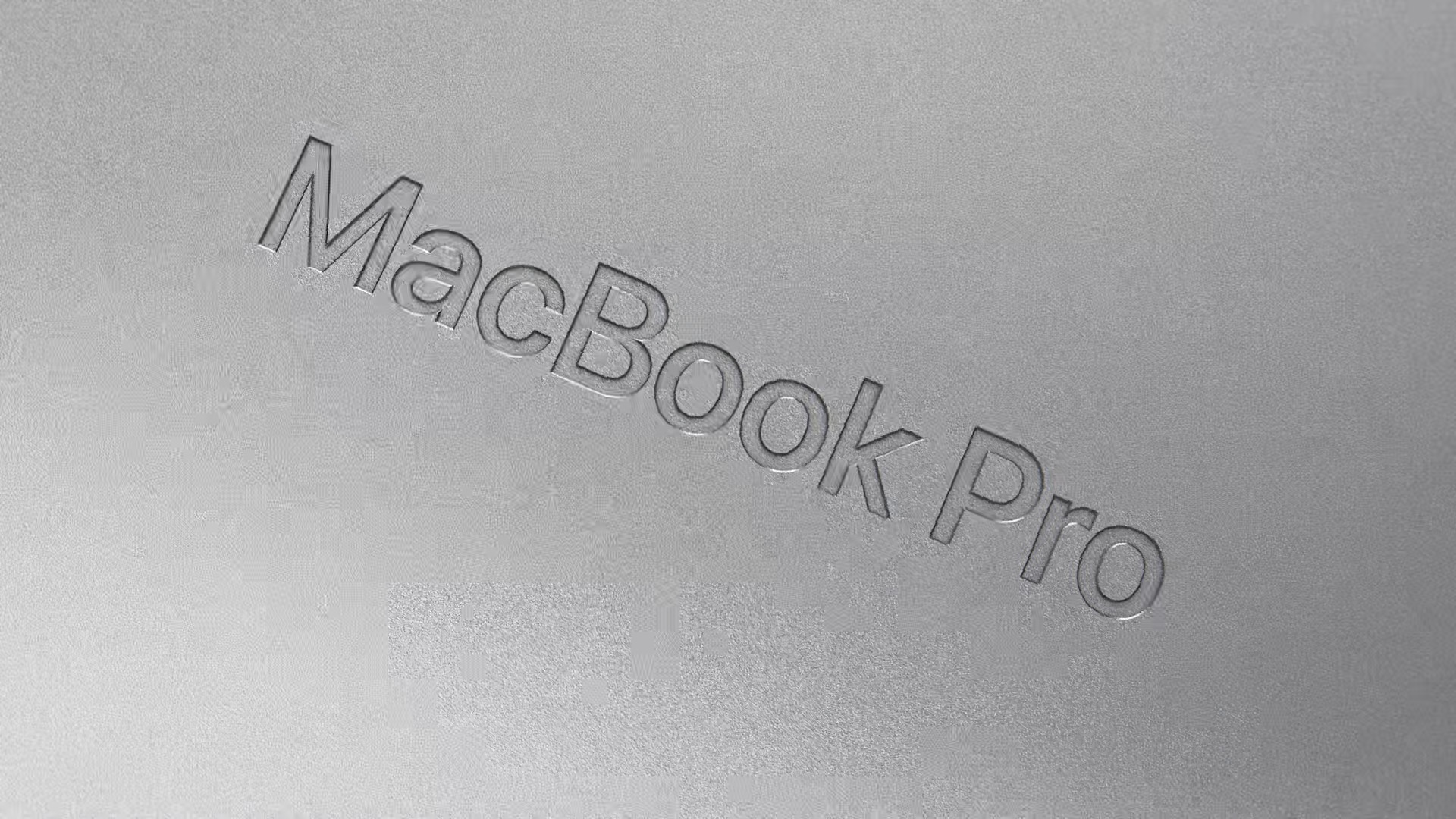 macbook pro embossed text