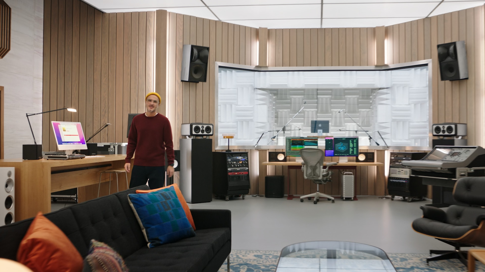 modern music studio interior
