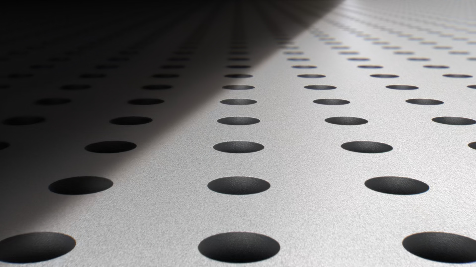 perforated metal surface