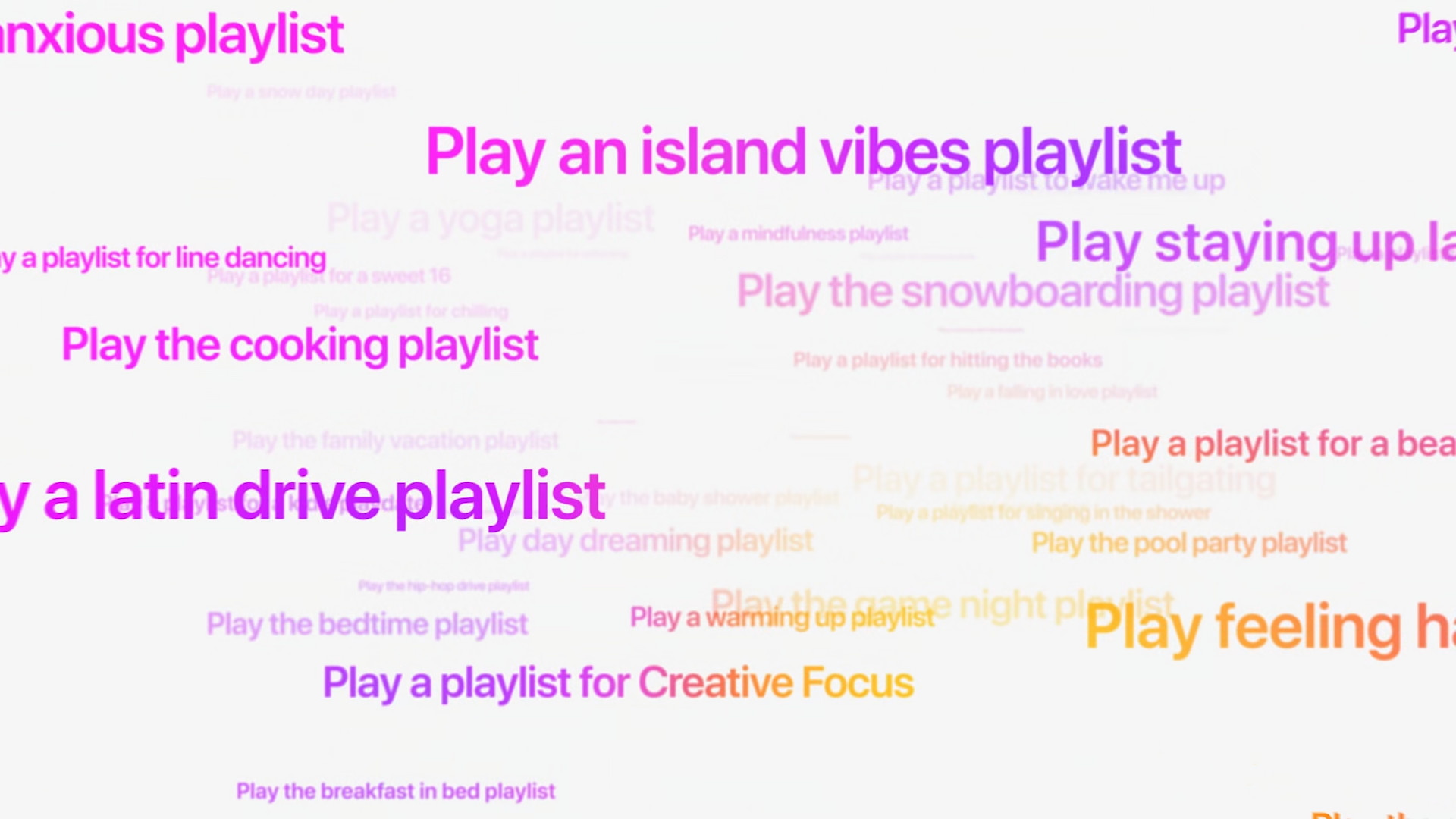 playlist text collage