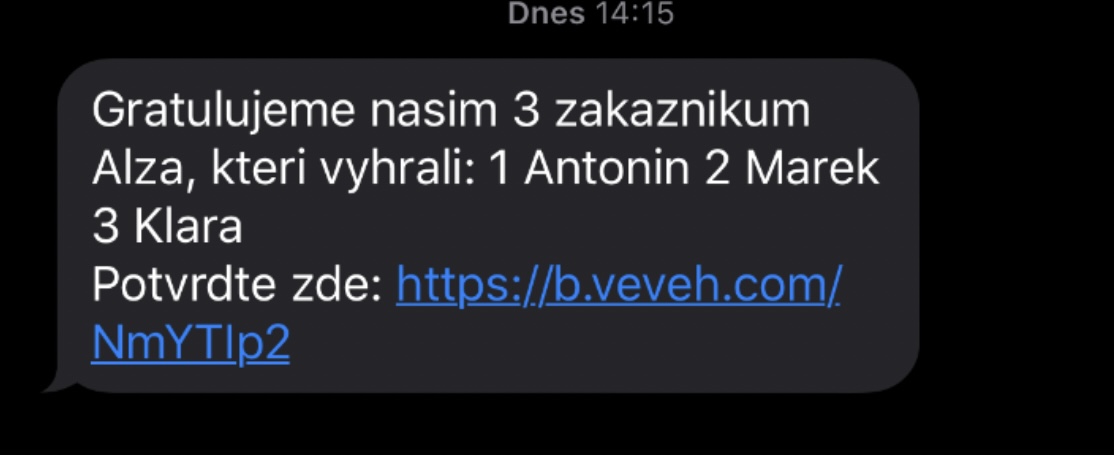 scam sms notification