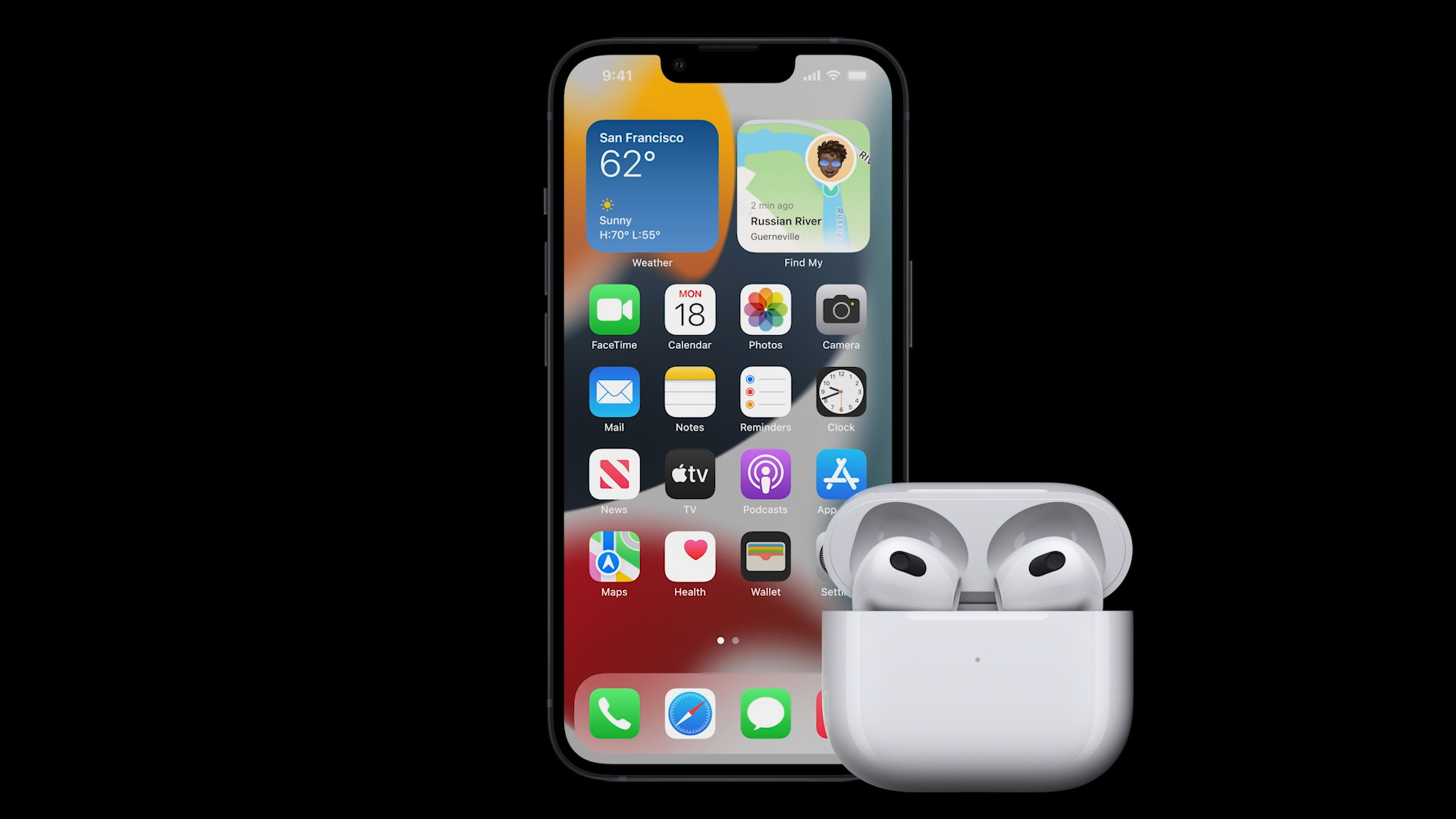 smartphone with earbuds