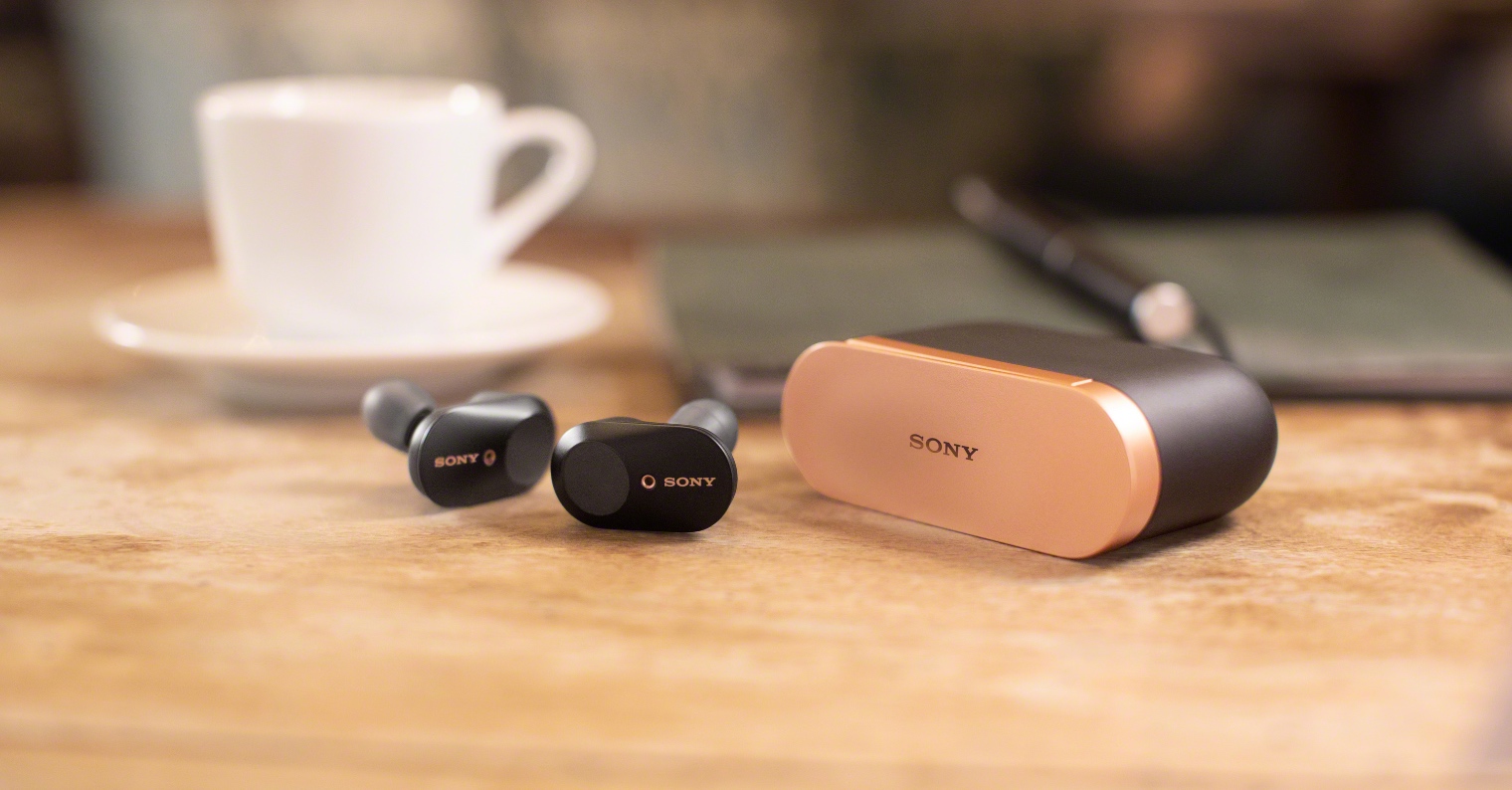 sony wireless earbuds coffee