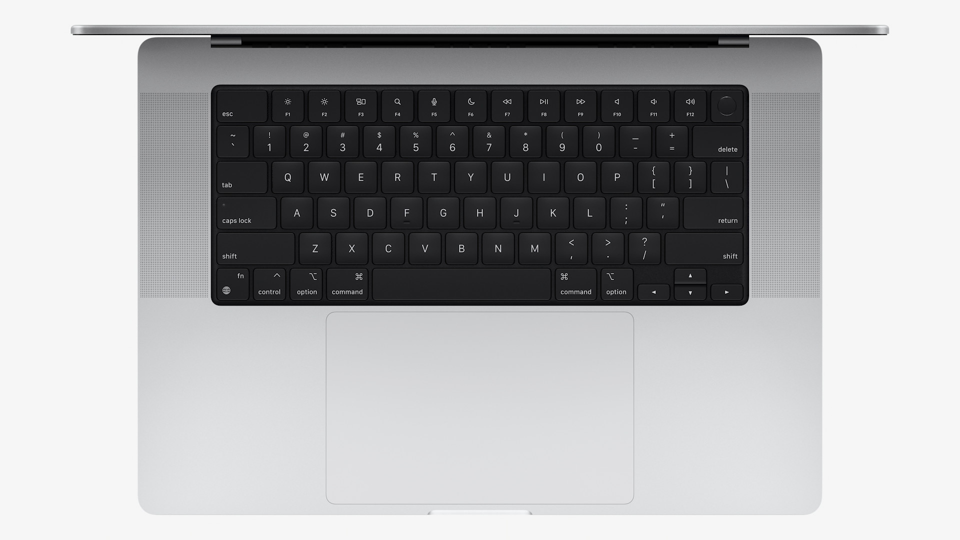 top view laptop keyboard