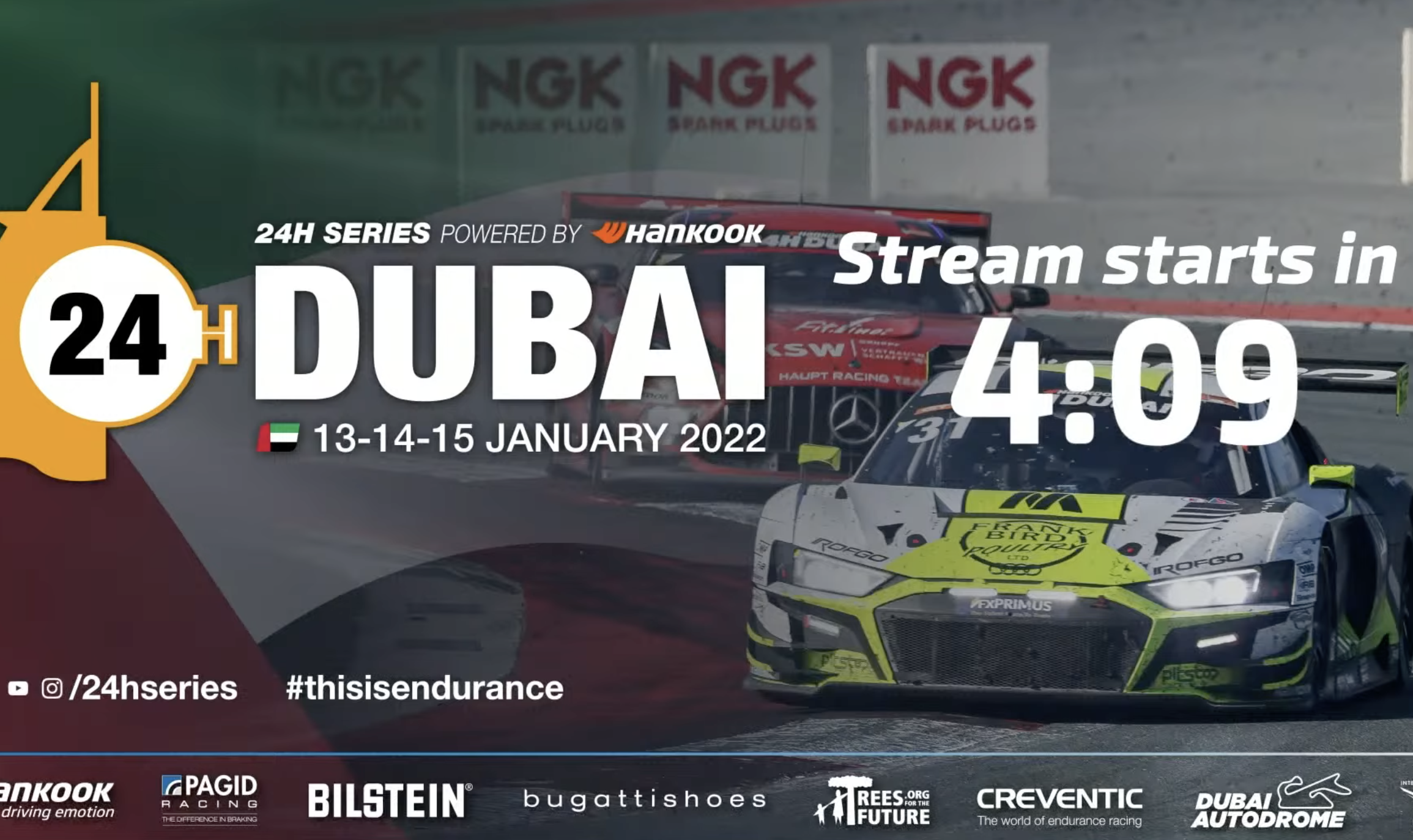 dubai 24h race countdown