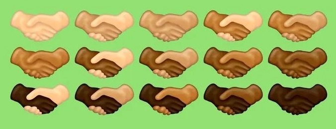 emoji handshake skin tones