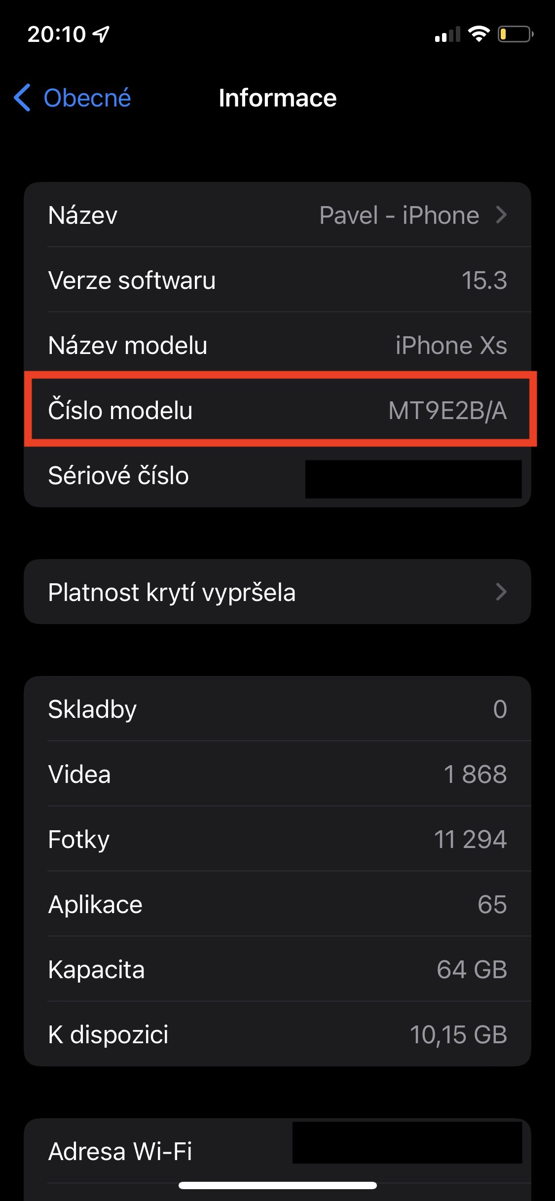 model_modelove_cislo_iphone3 modelové číslo iphone