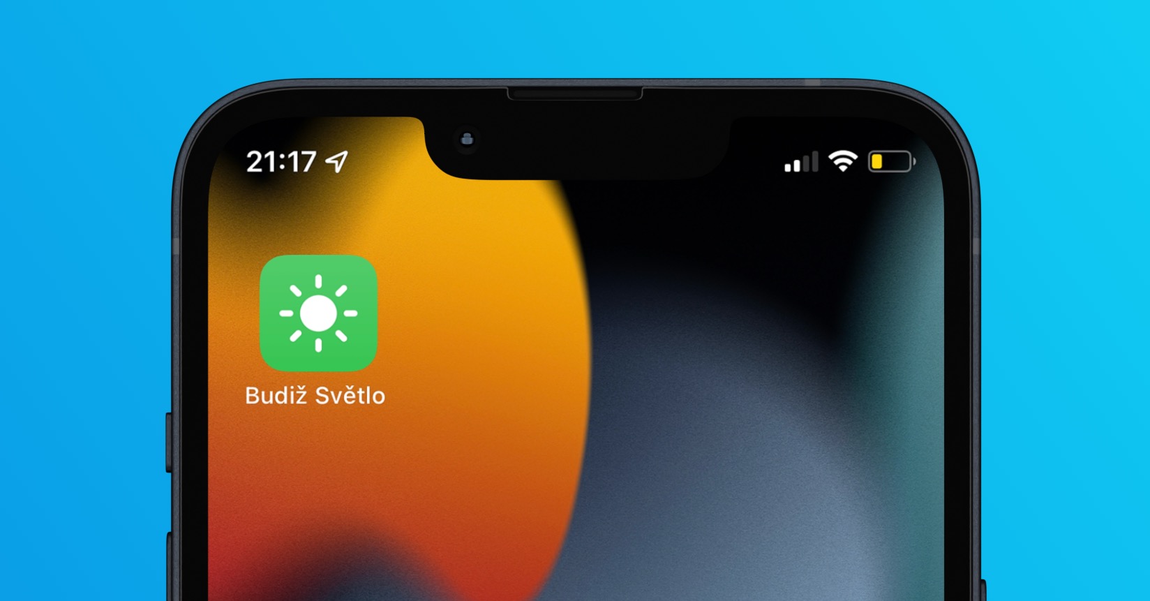 svítilna na ploše ikona ios