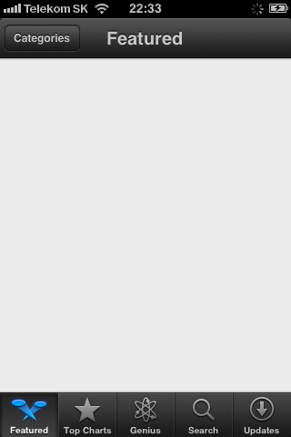 app store featured tab empty