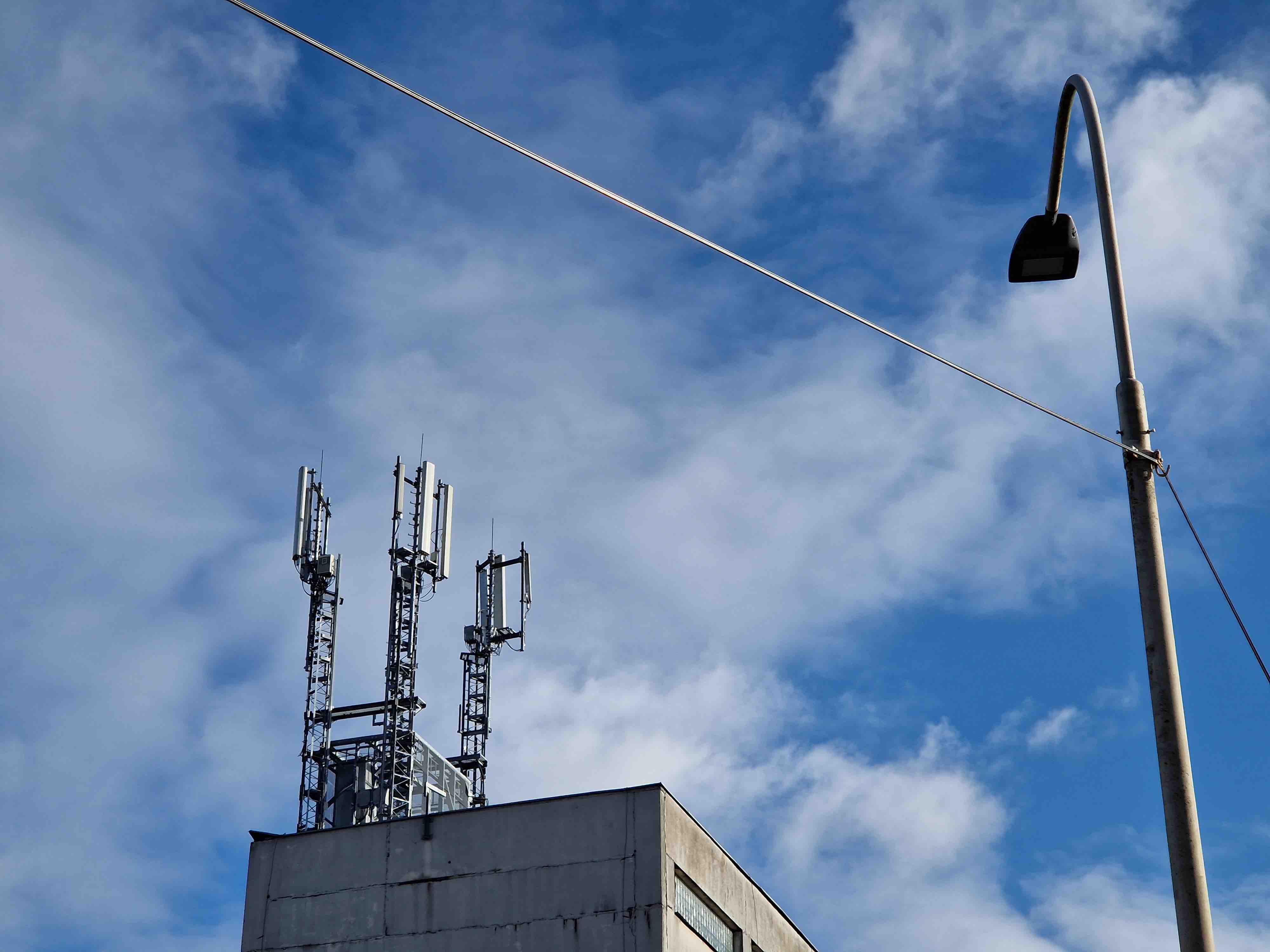 cell tower building sky