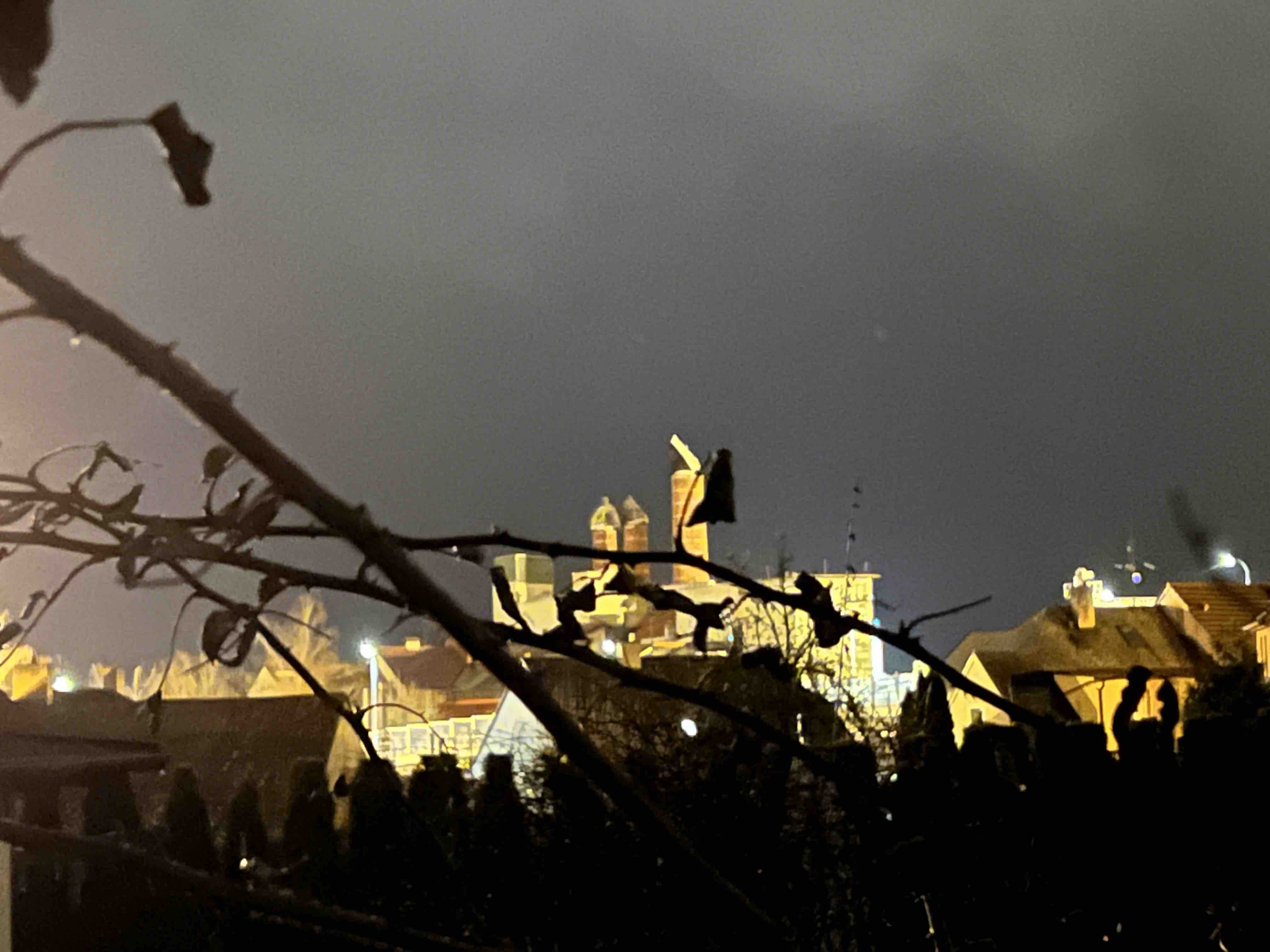 cityscape closeup night