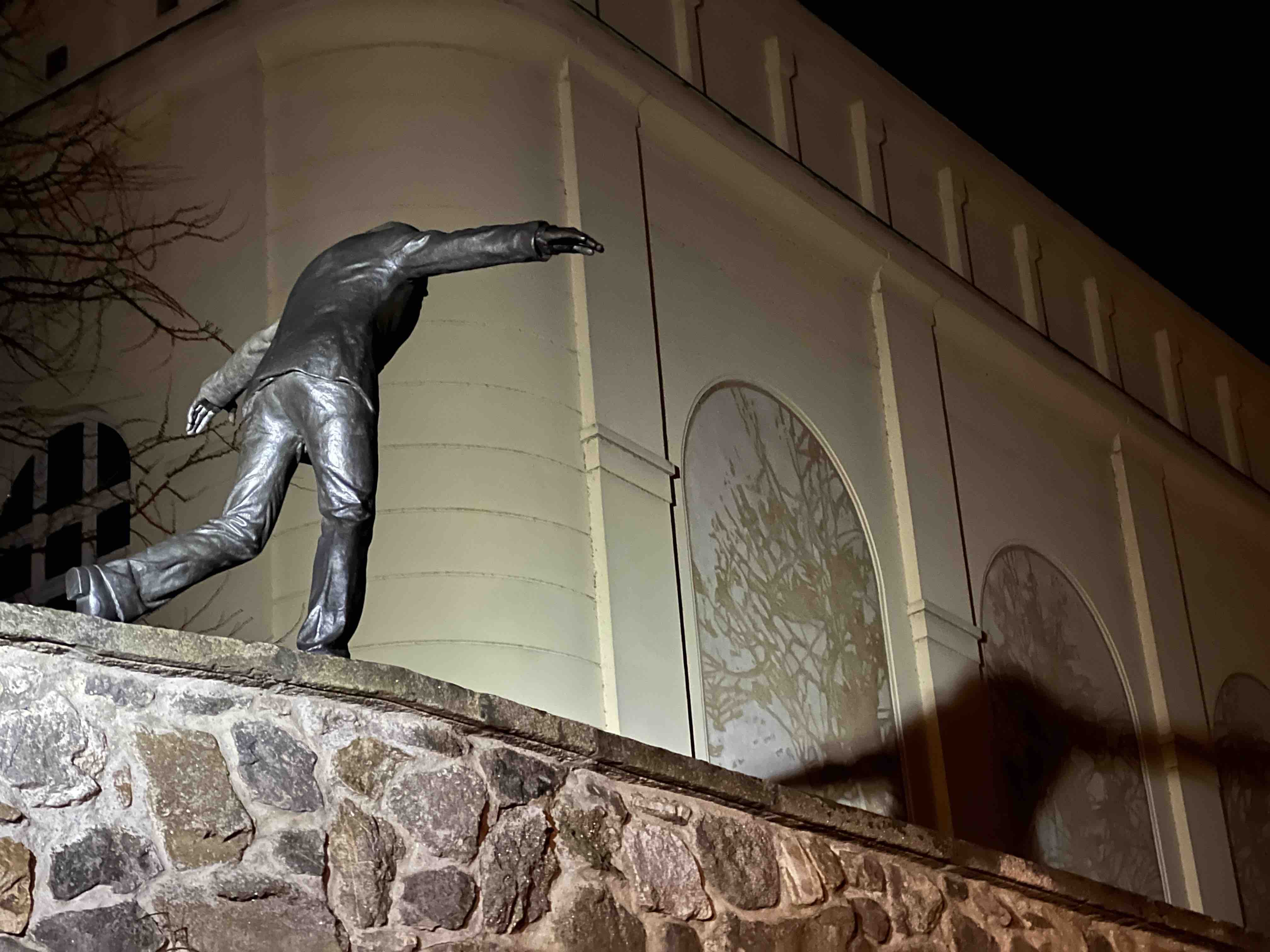 close up of statue on wall